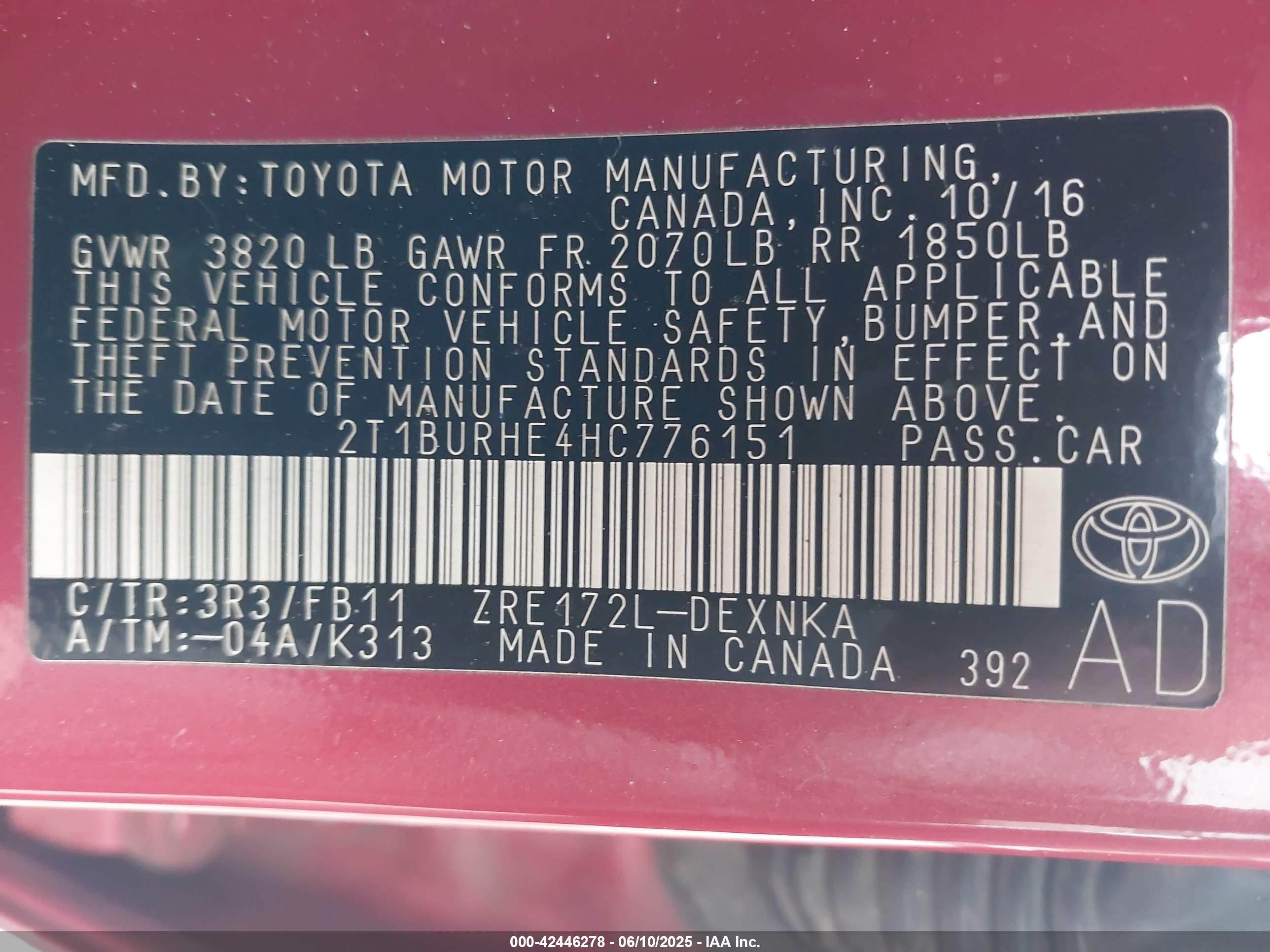 TOYOTA COROLLA image 9