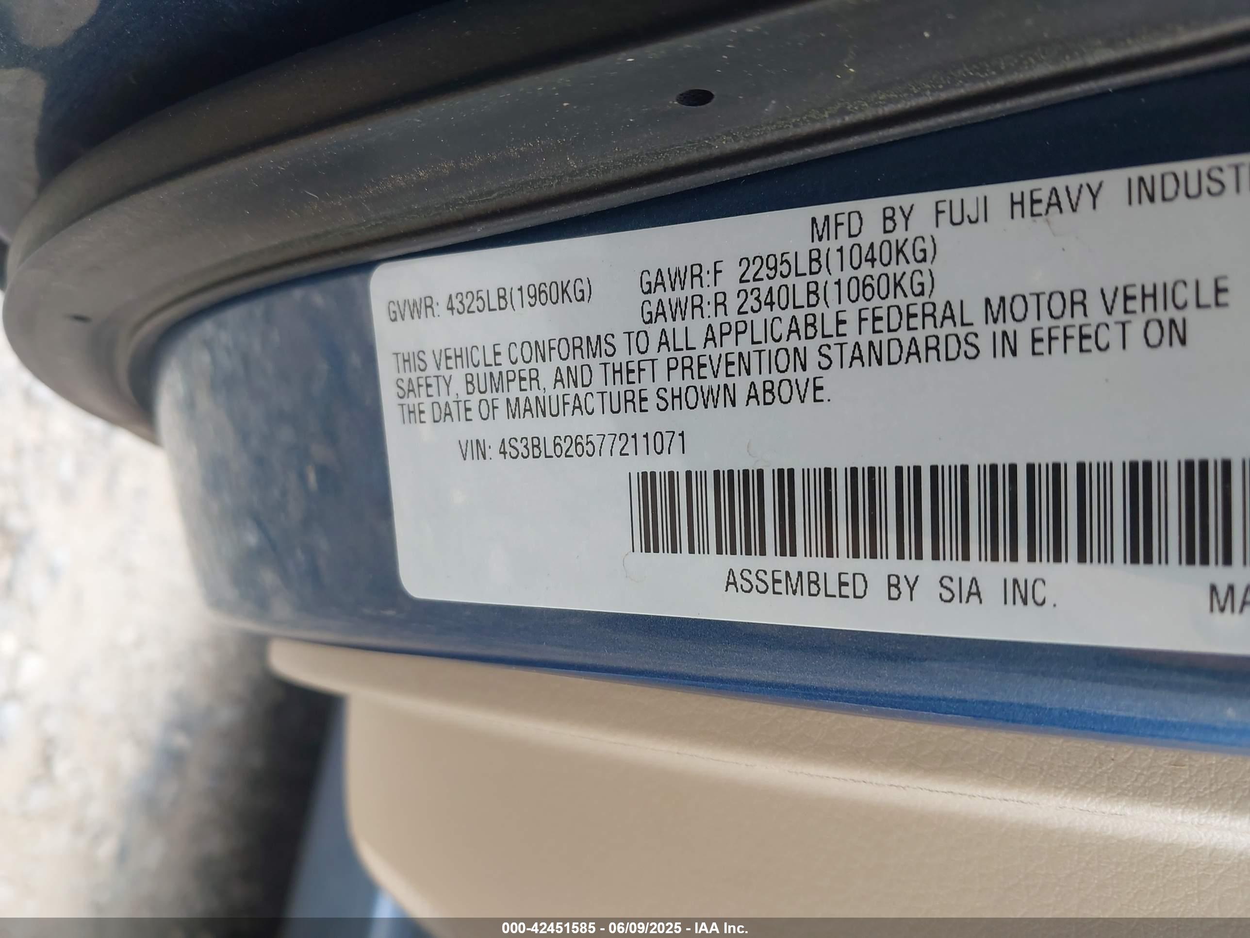 SUBARU LEGACY image 9