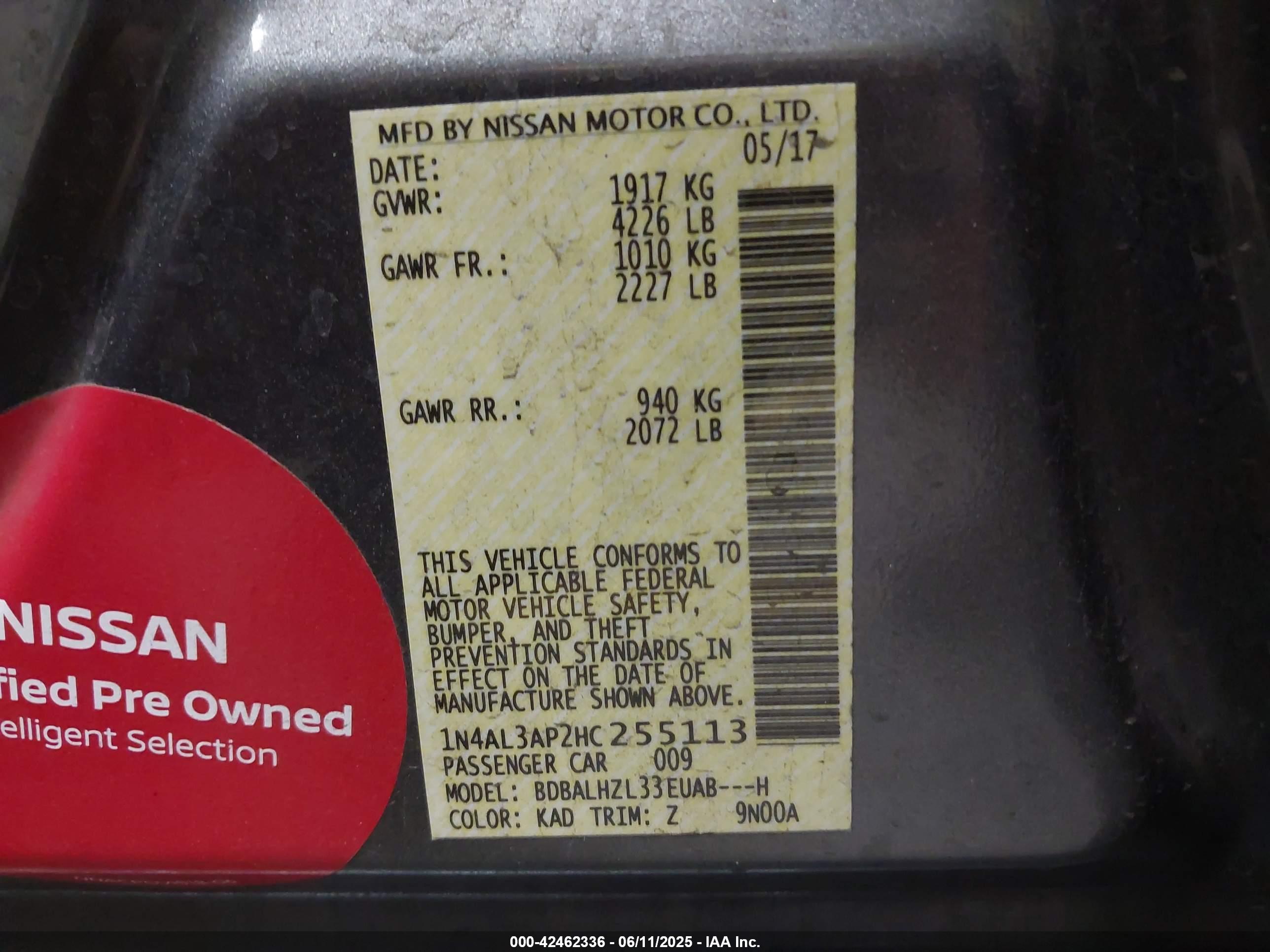 NISSAN ALTIMA image 9
