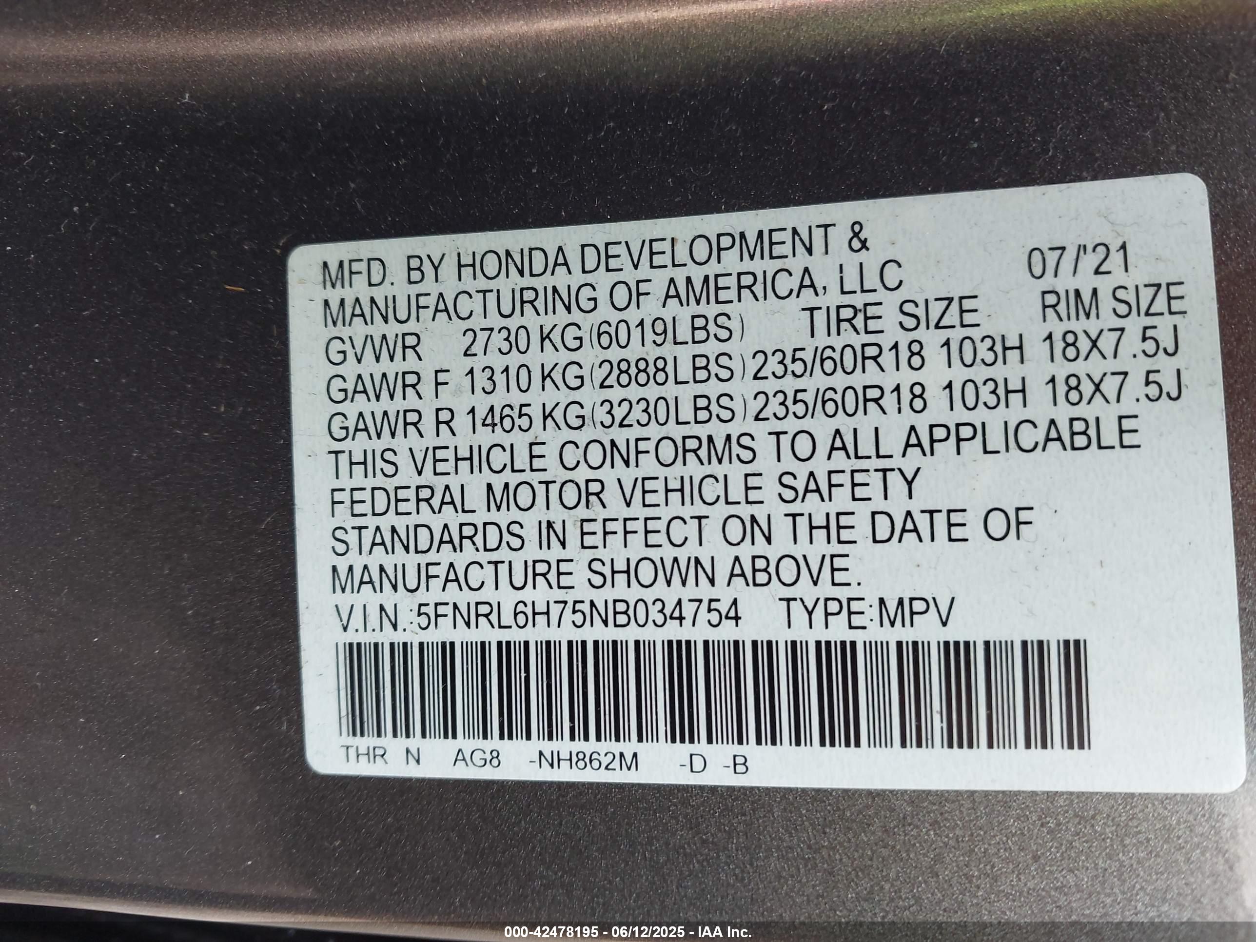 HONDA ODYSSEY image 9