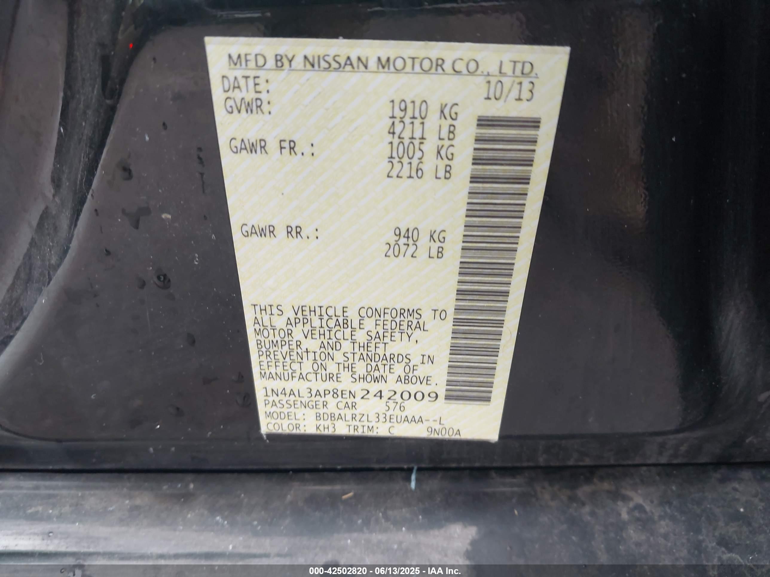 NISSAN ALTIMA image 9