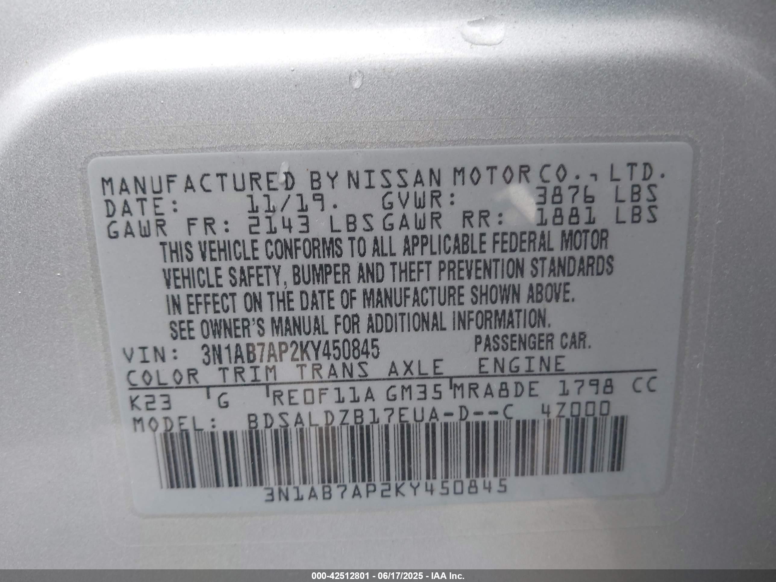 NISSAN SENTRA image 9