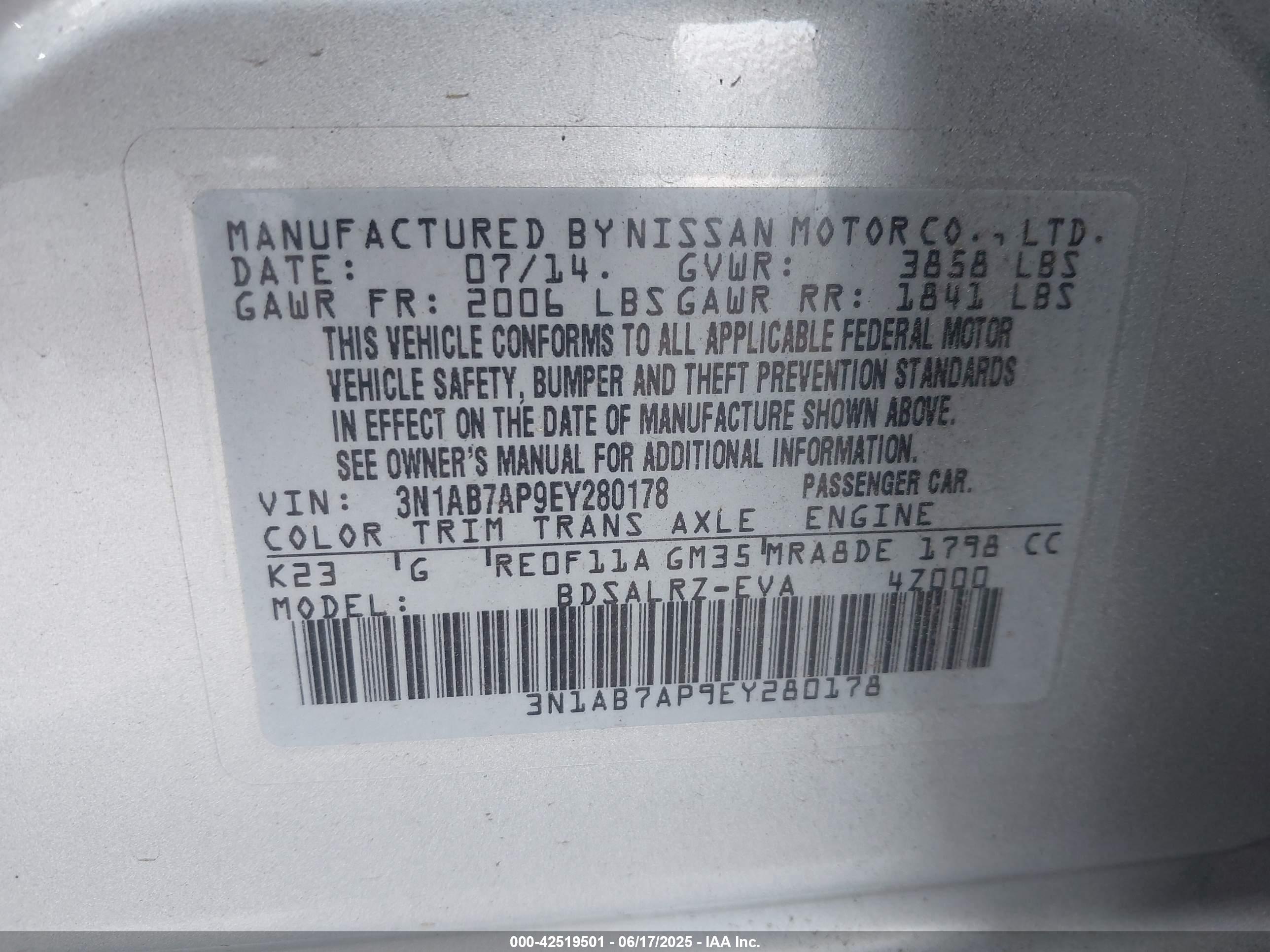 NISSAN SENTRA image 9