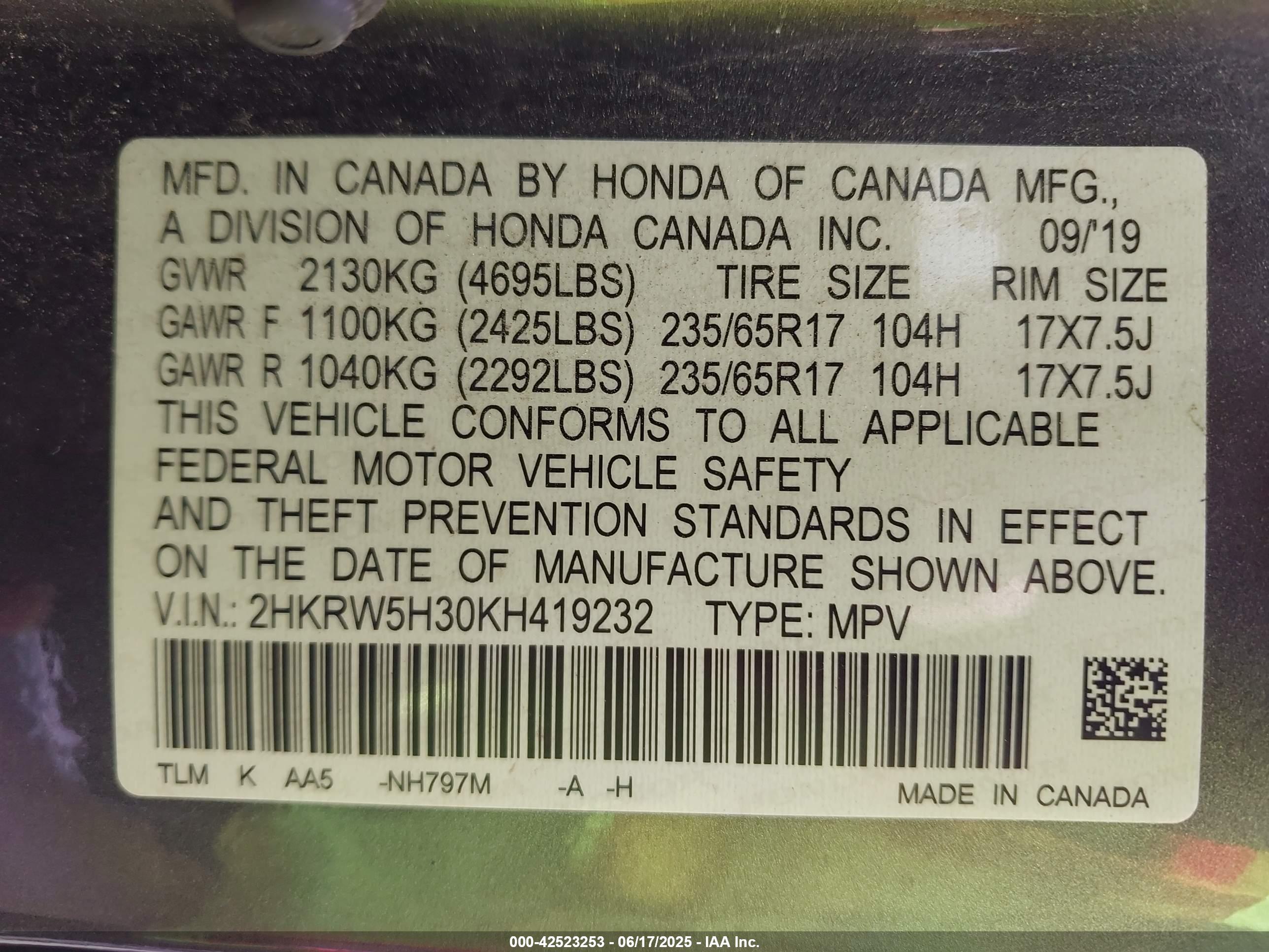 HONDA CR-V image 9