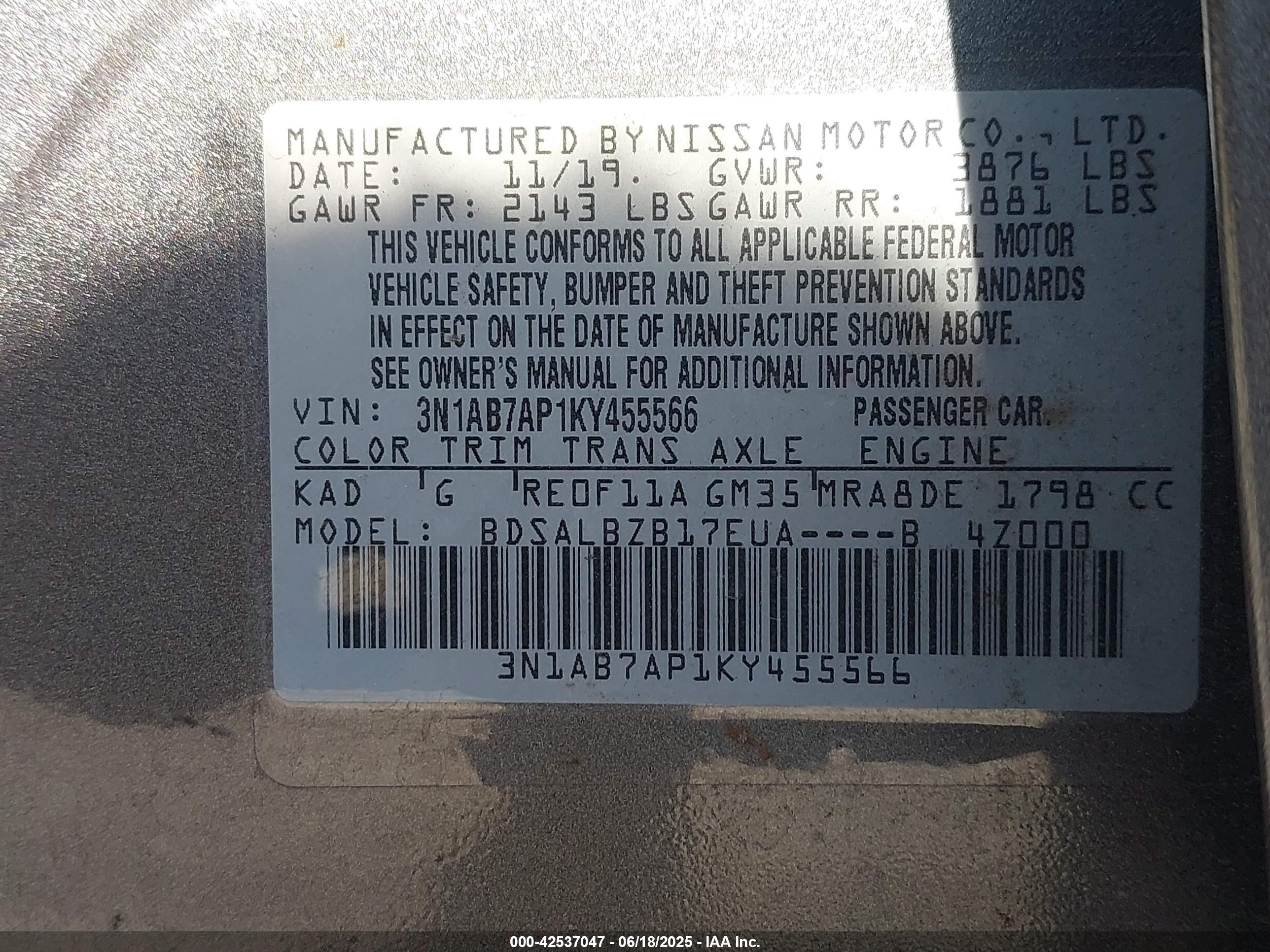 NISSAN SENTRA image 9