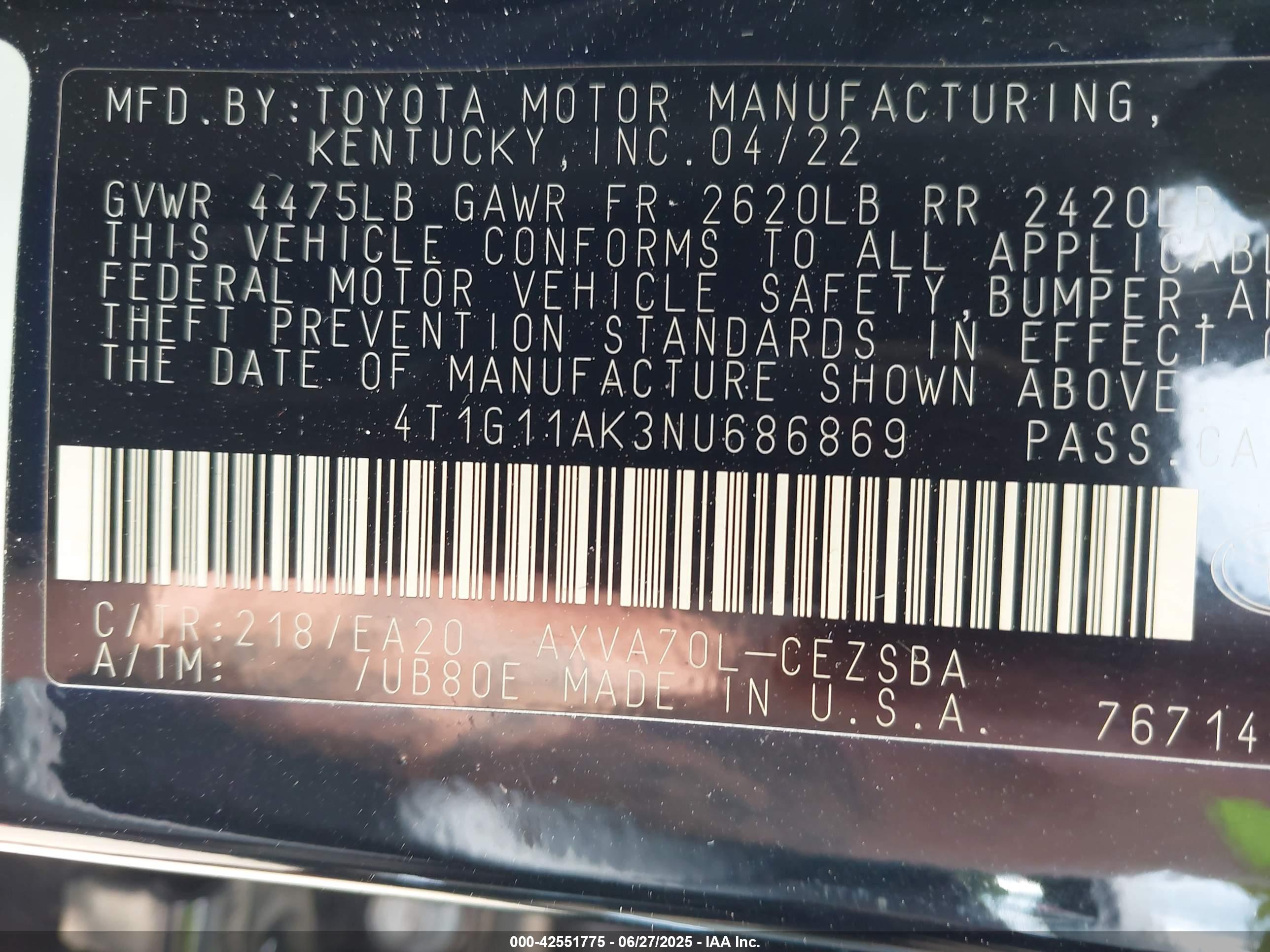 TOYOTA CAMRY image 9