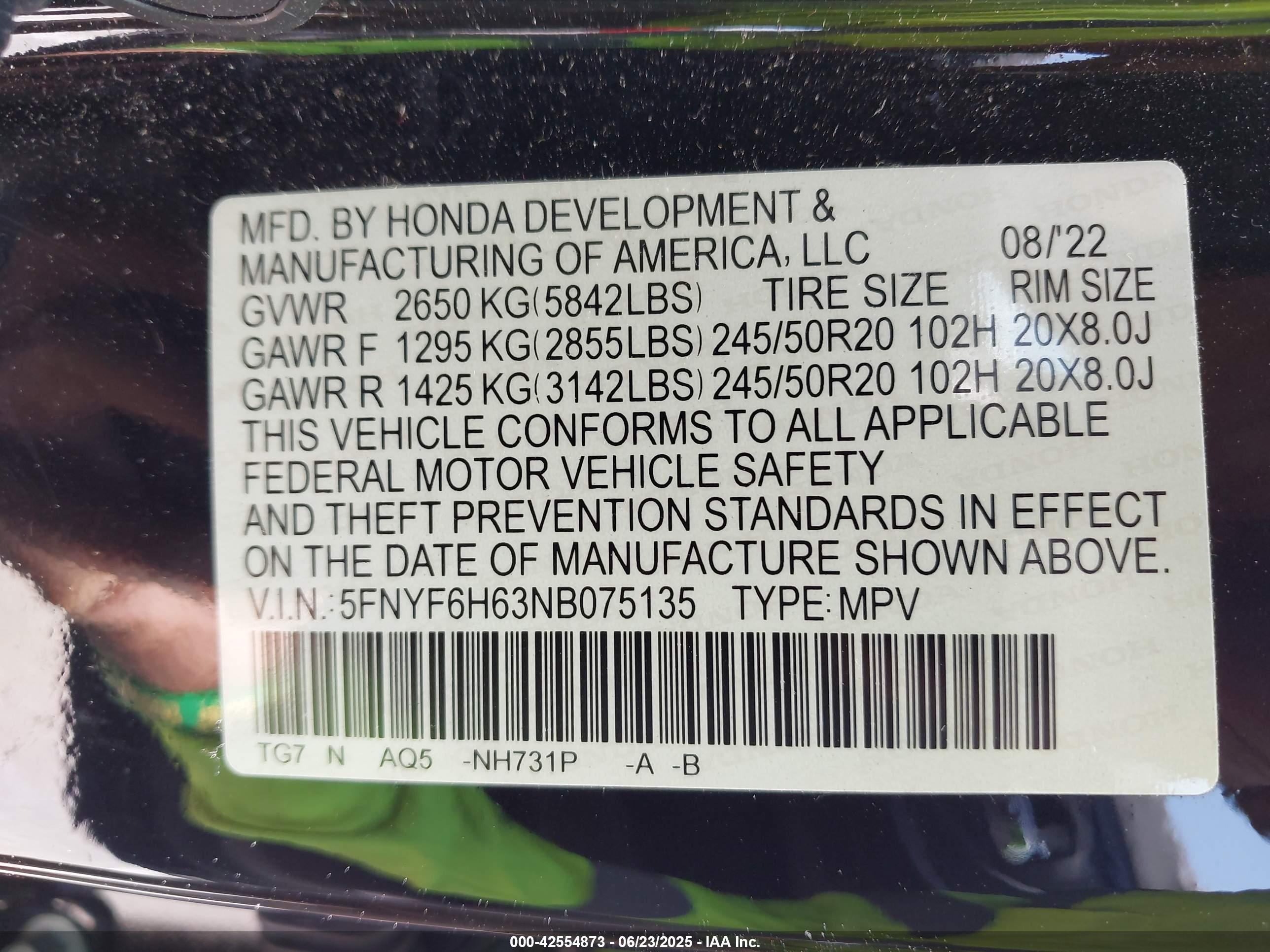 HONDA PILOT image 9