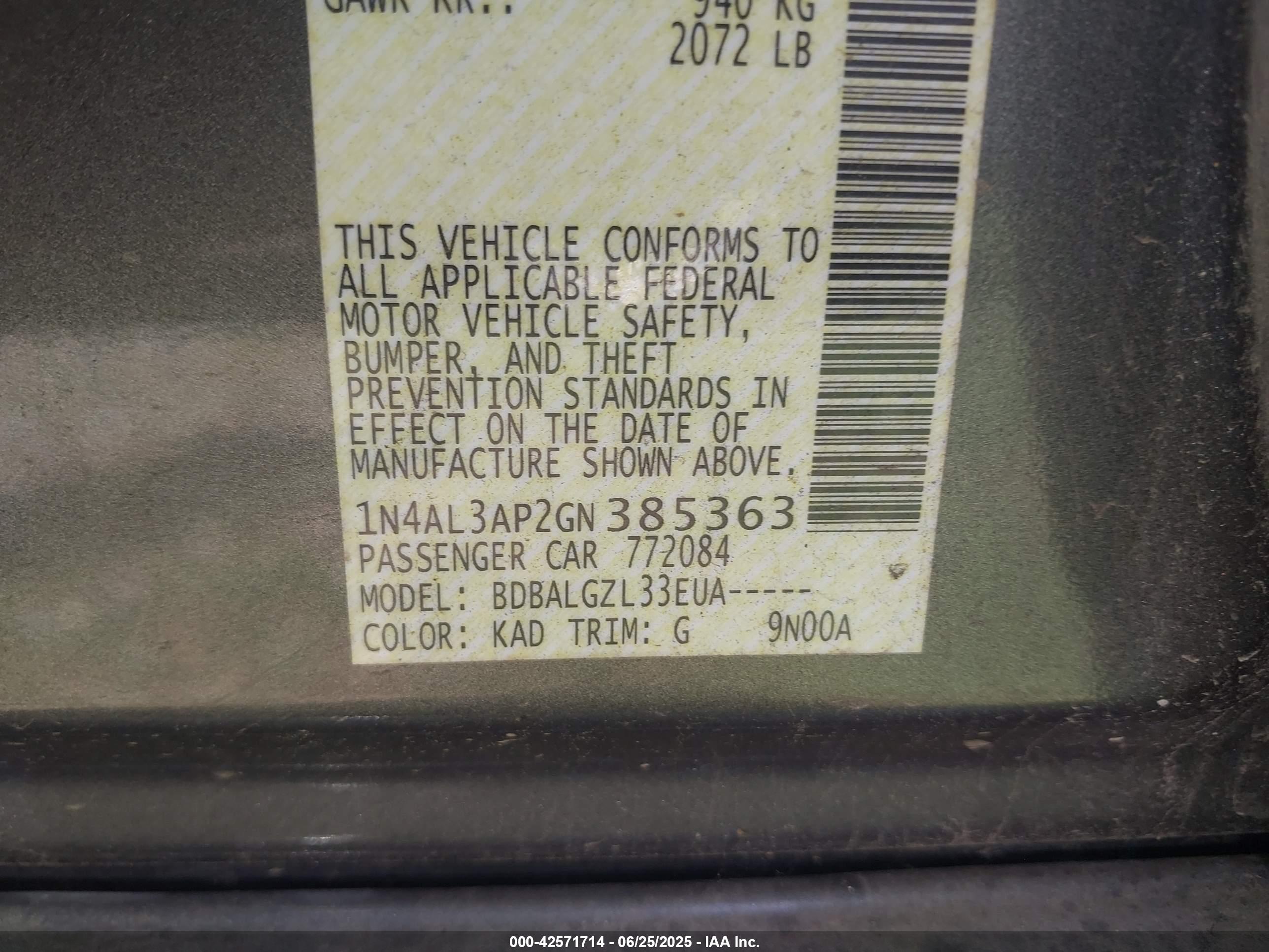 NISSAN ALTIMA image 9