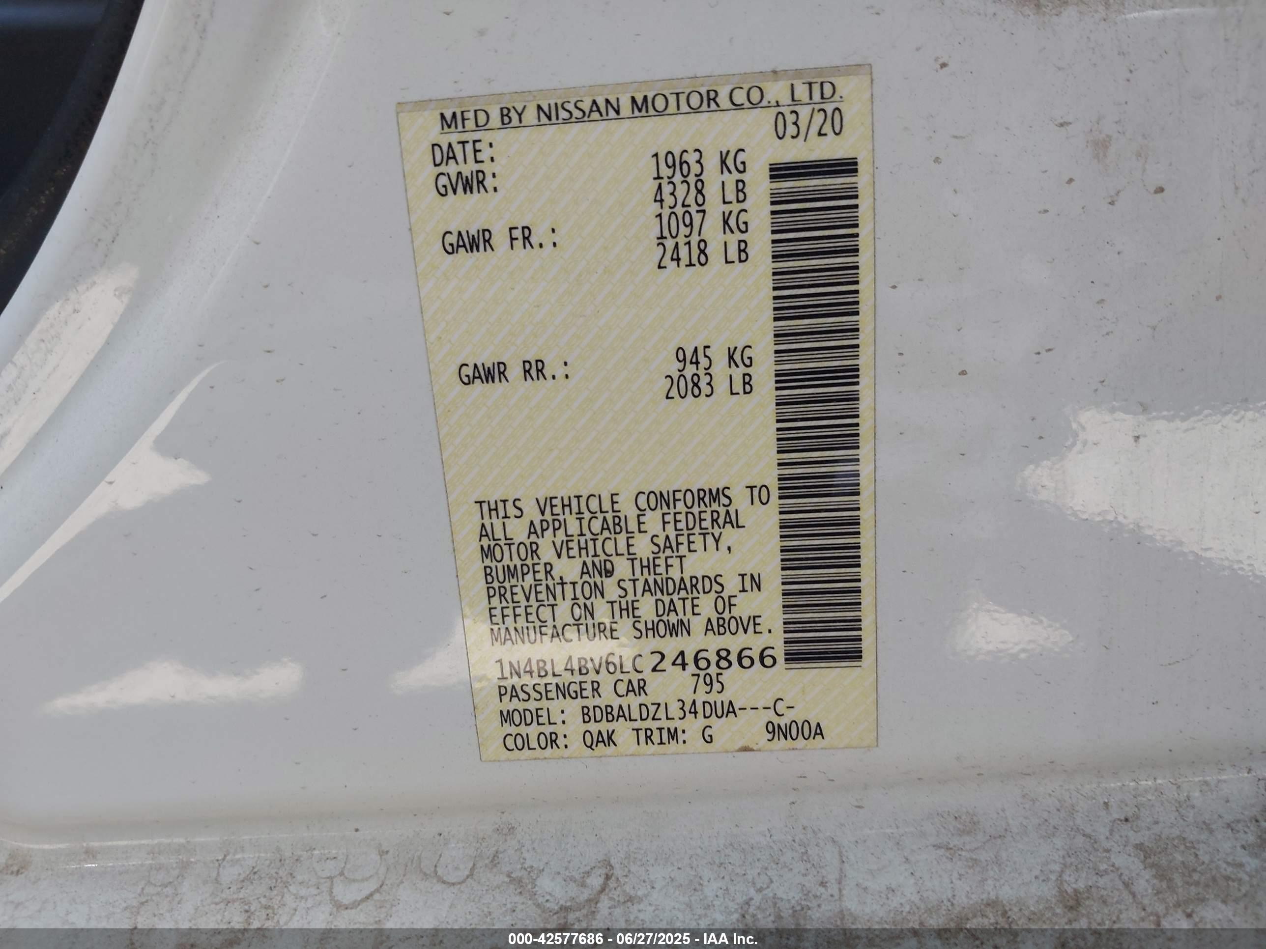 NISSAN ALTIMA image 9