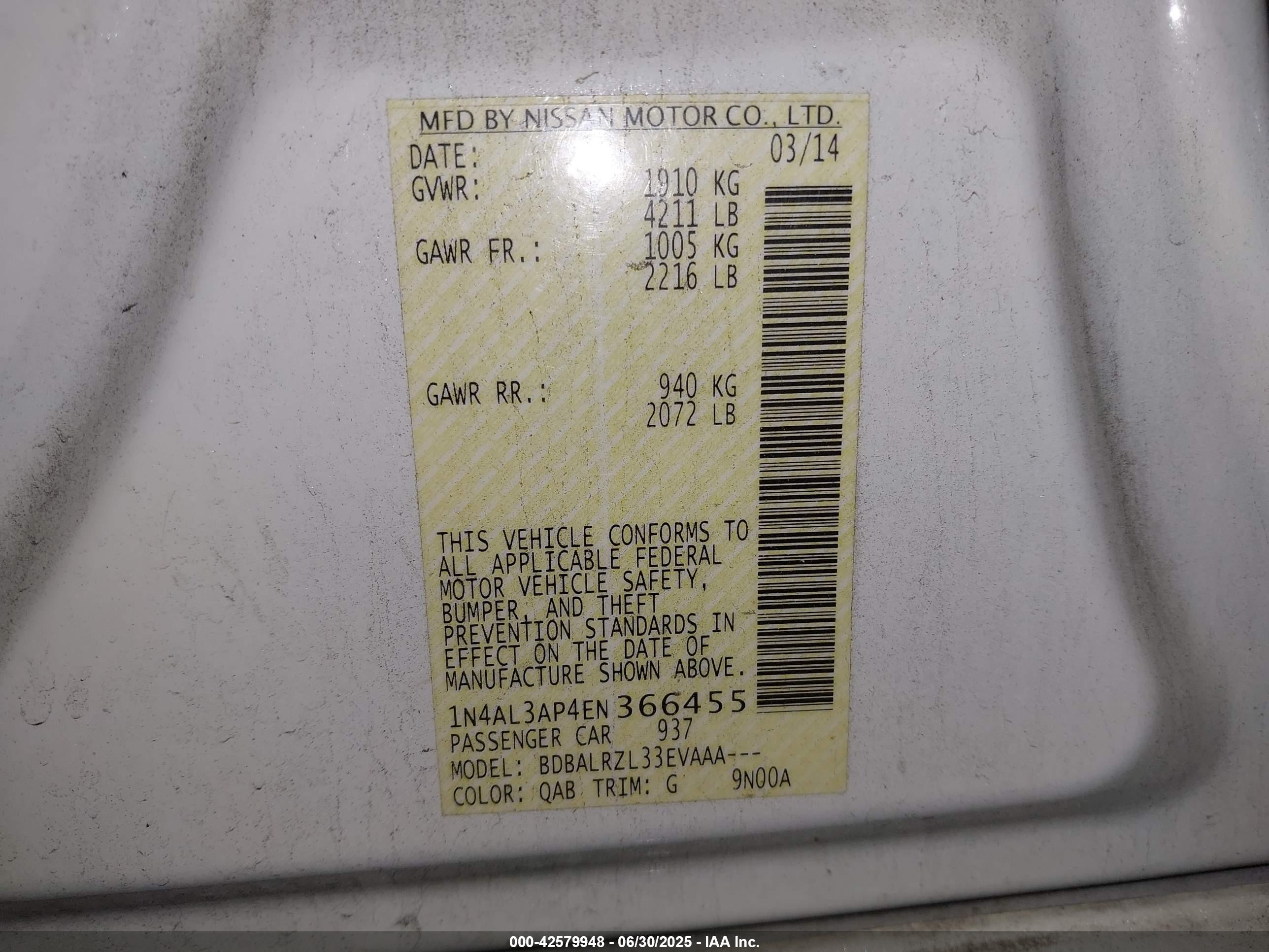 NISSAN ALTIMA image 9