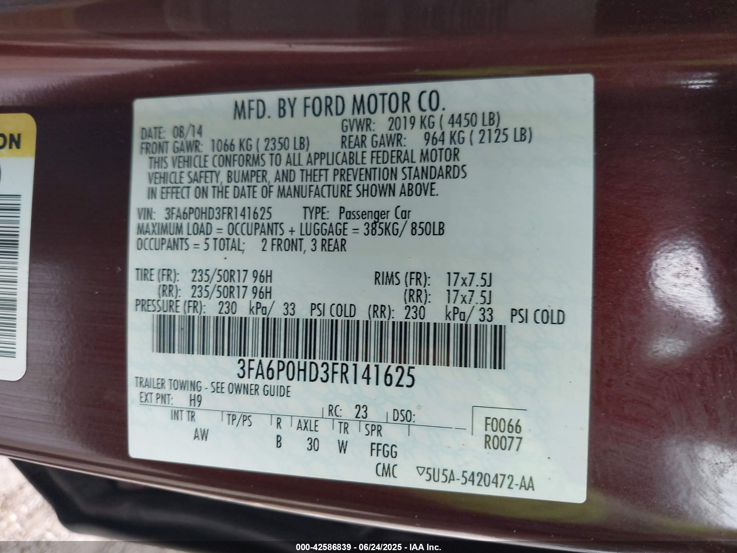 FORD FUSION image 9