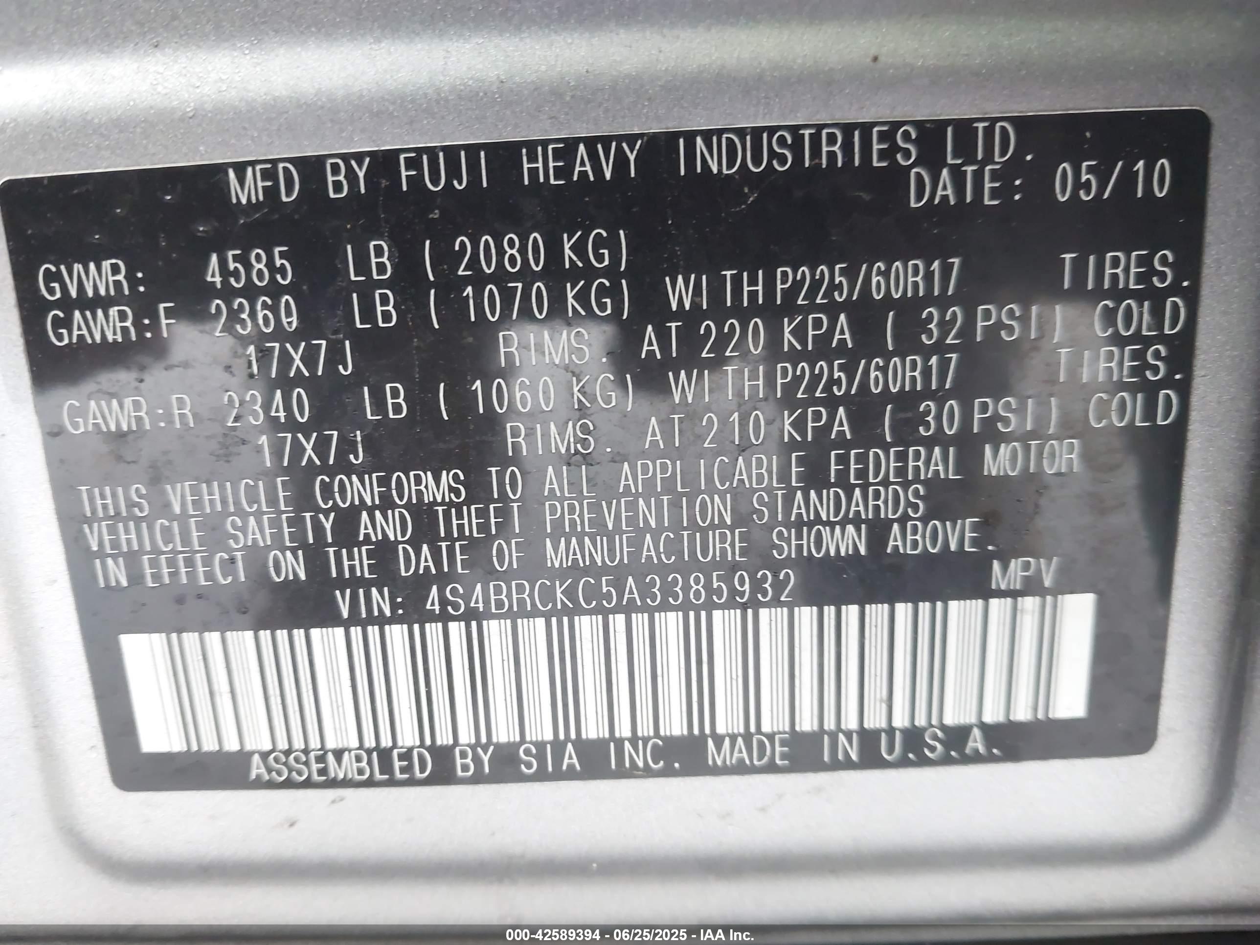 SUBARU OUTBACK image 9