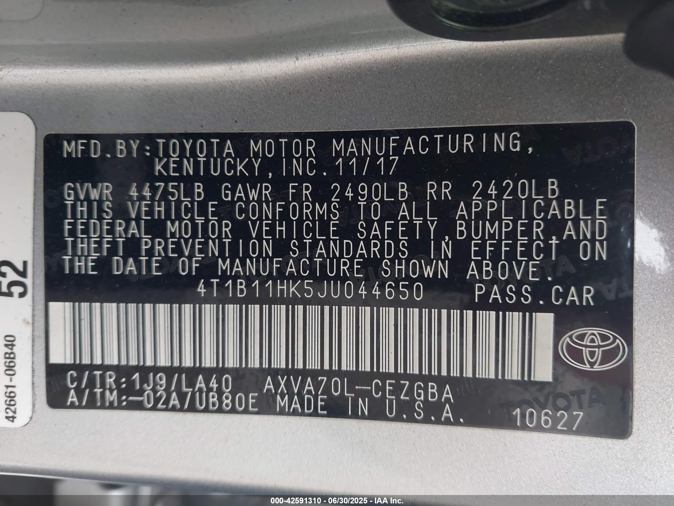 TOYOTA CAMRY image 9