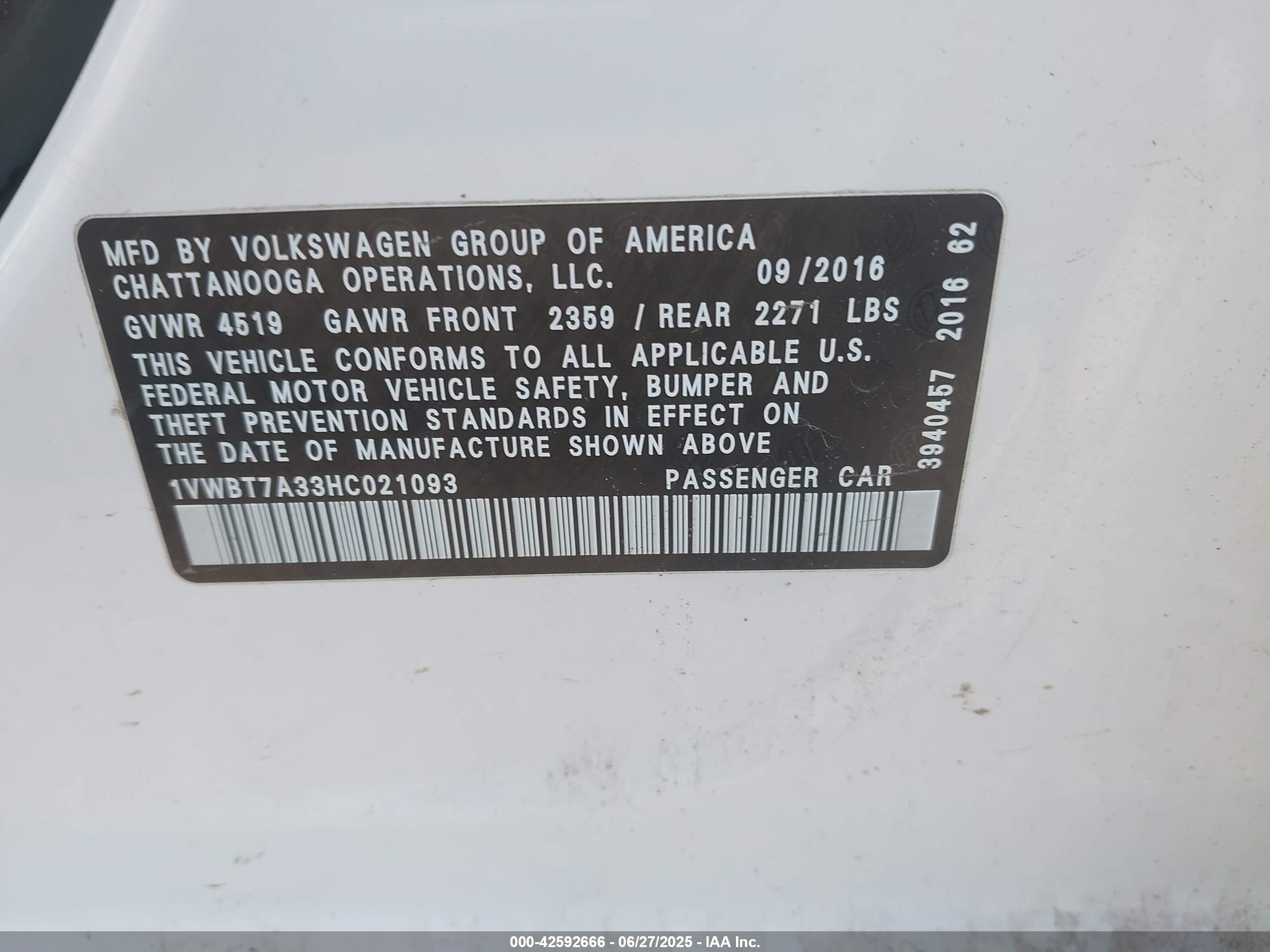VOLKSWAGEN PASSAT image 9