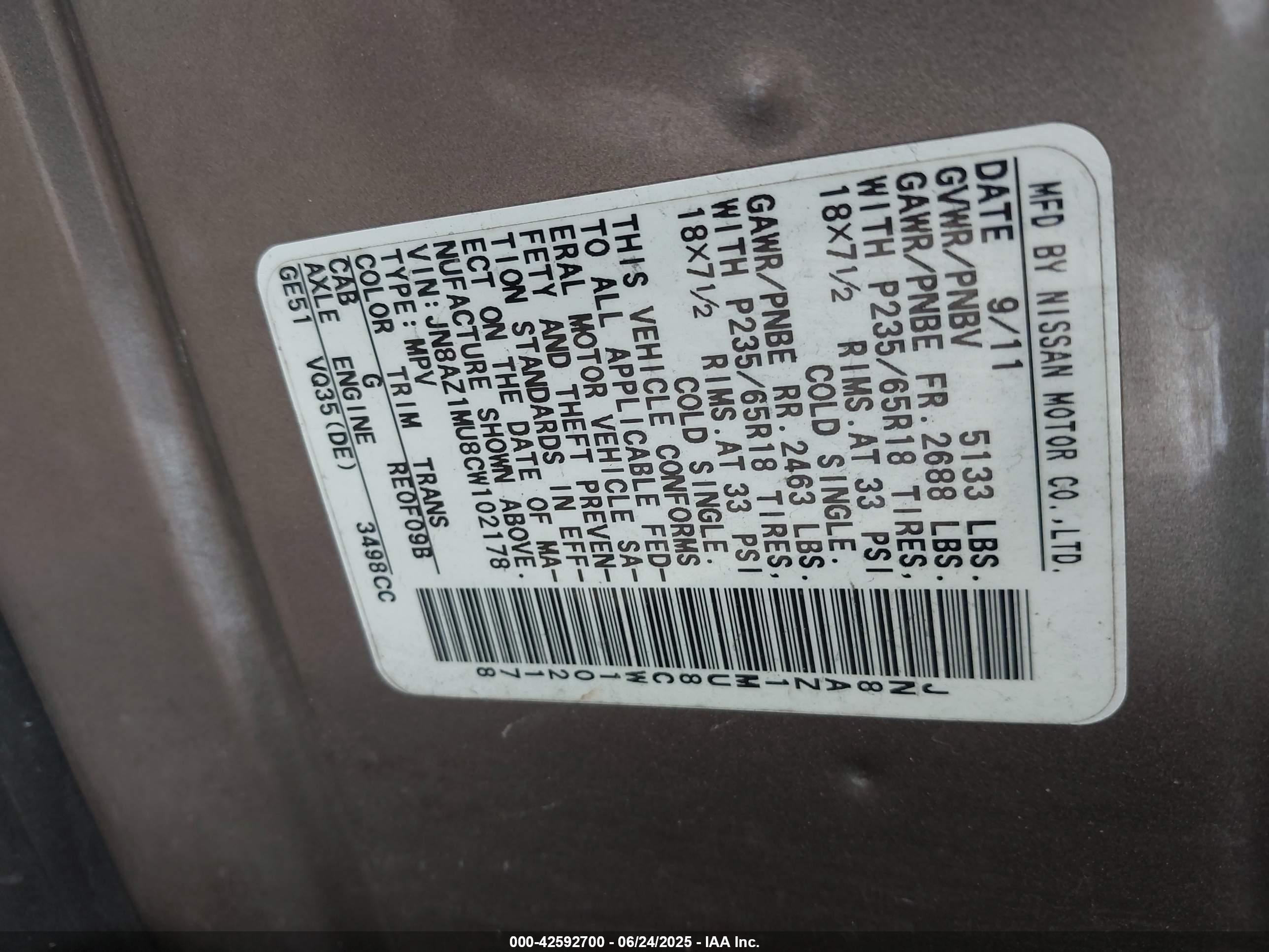 NISSAN MURANO image 9