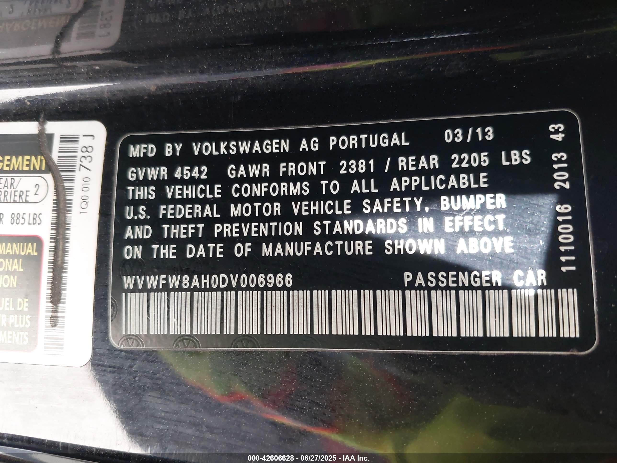 VOLKSWAGEN EOS image 9