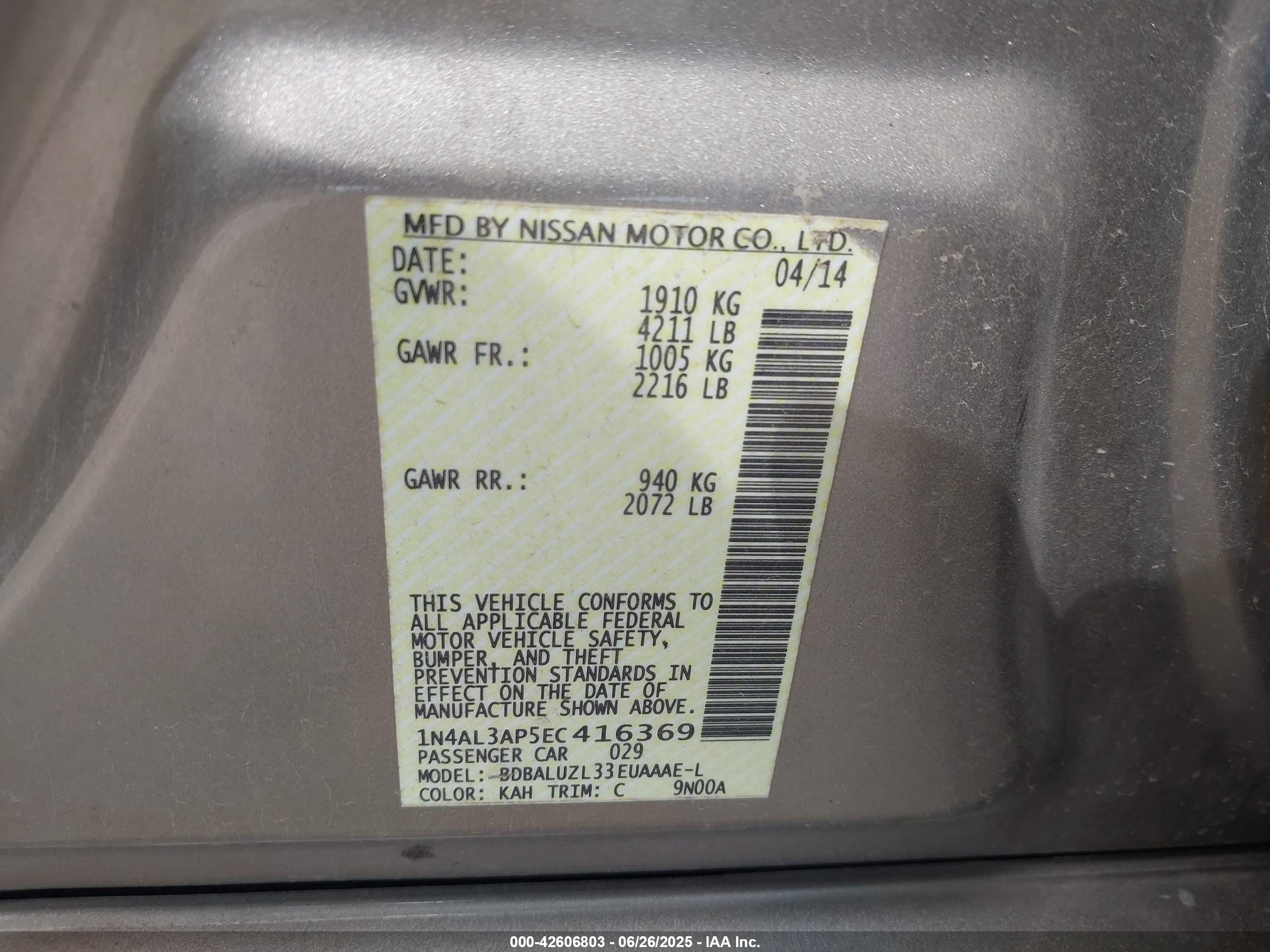 NISSAN ALTIMA image 9