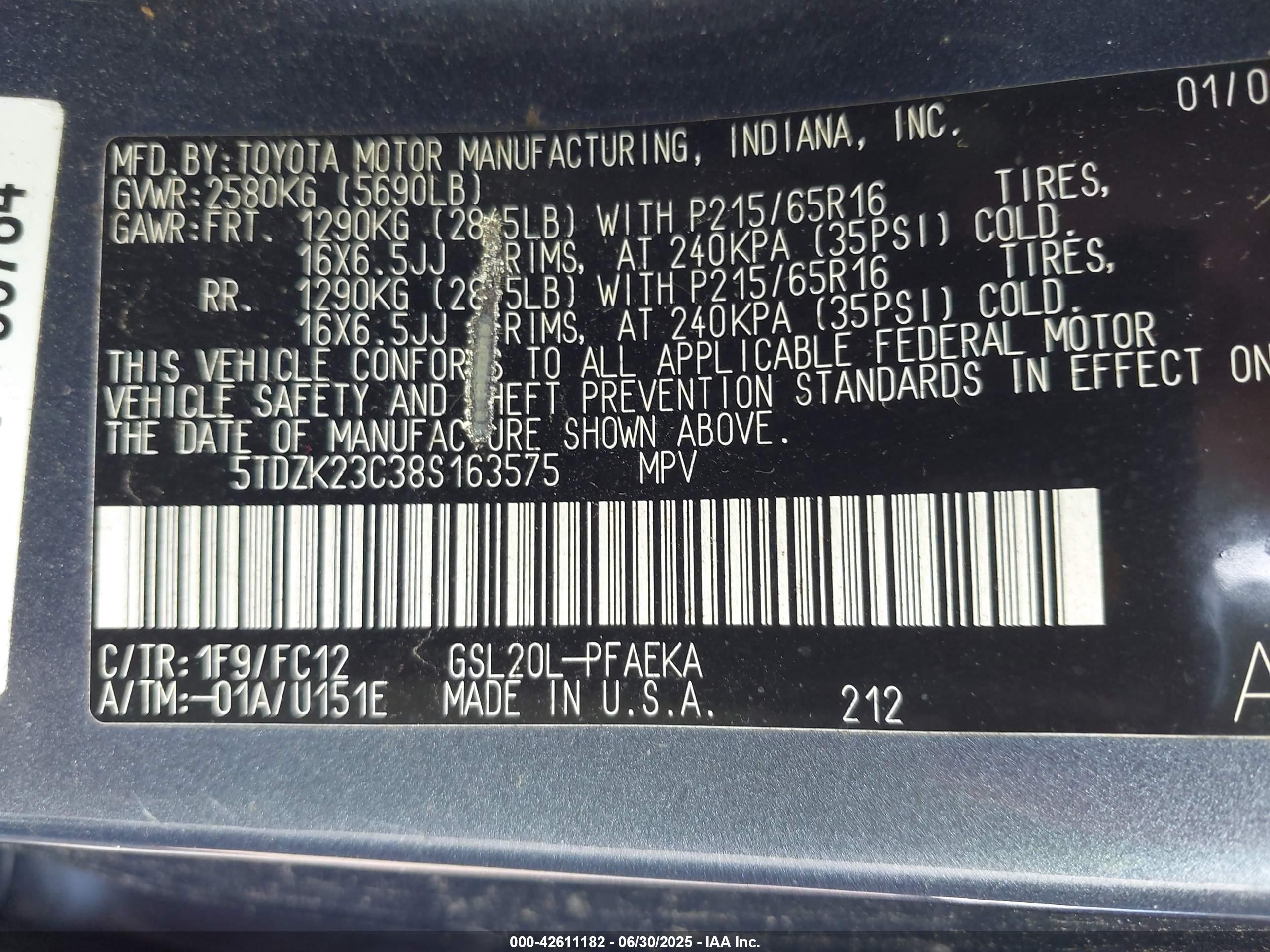 TOYOTA SIENNA image 9