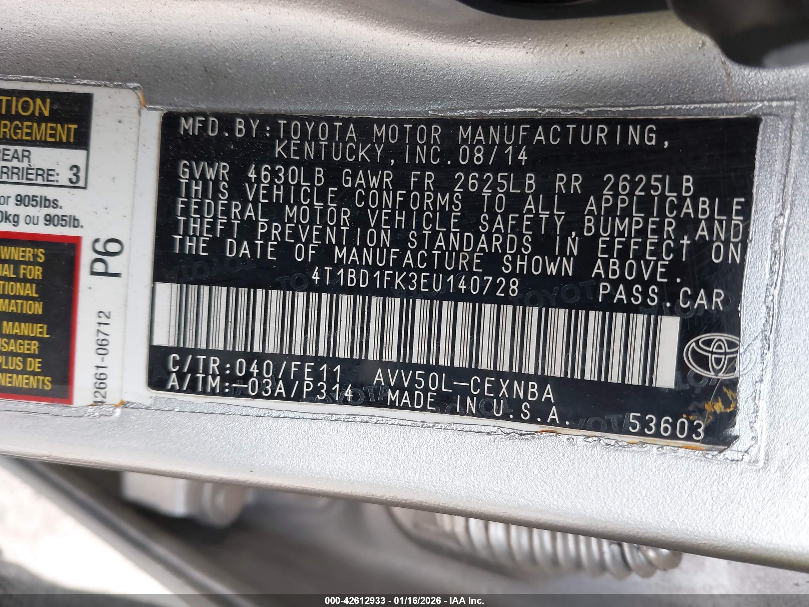 TOYOTA CAMRY image 9