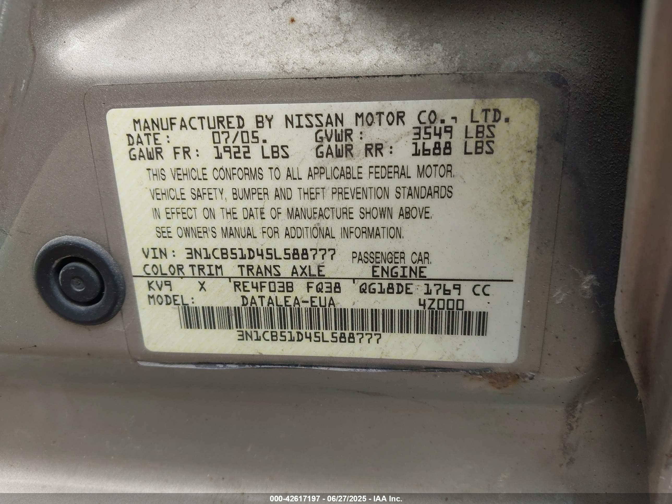 NISSAN SENTRA image 9