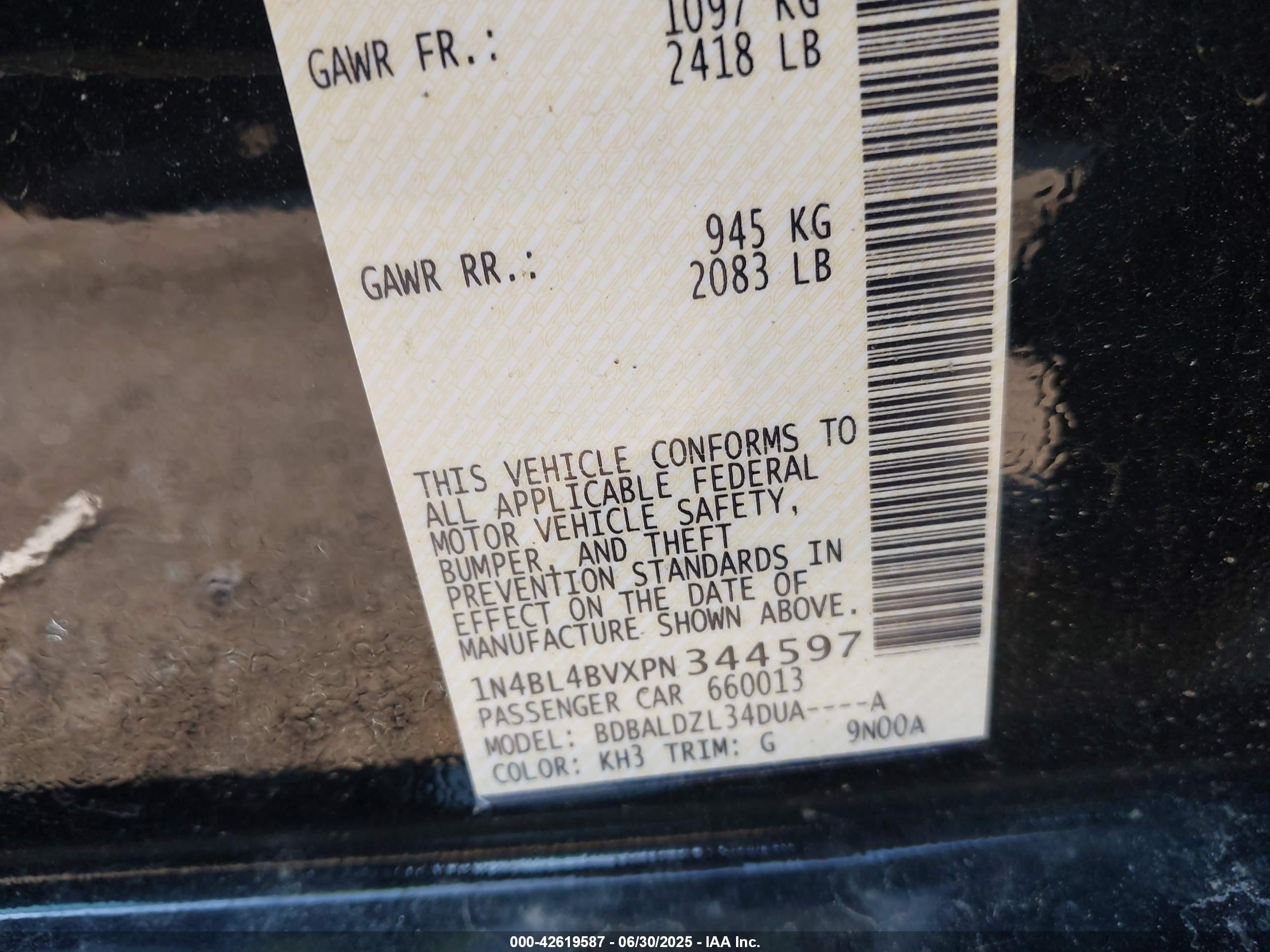 NISSAN ALTIMA image 9