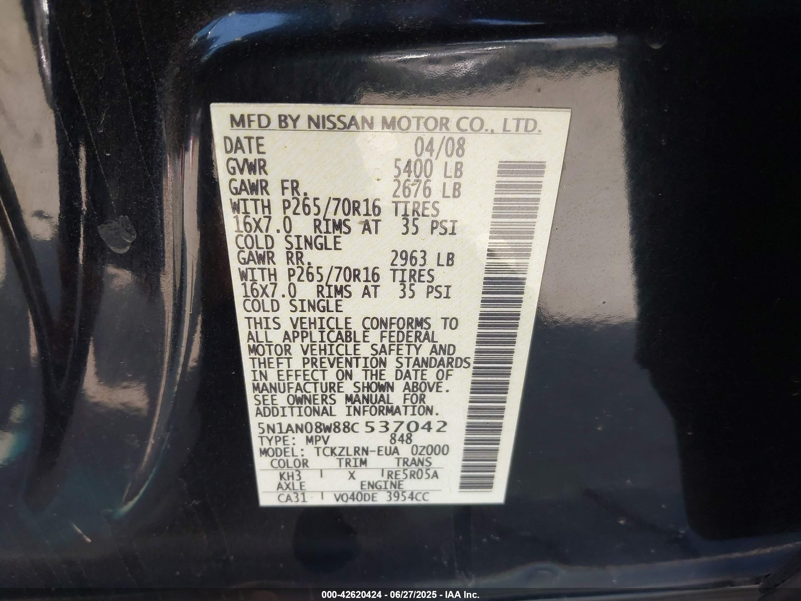 NISSAN XTERRA image 9