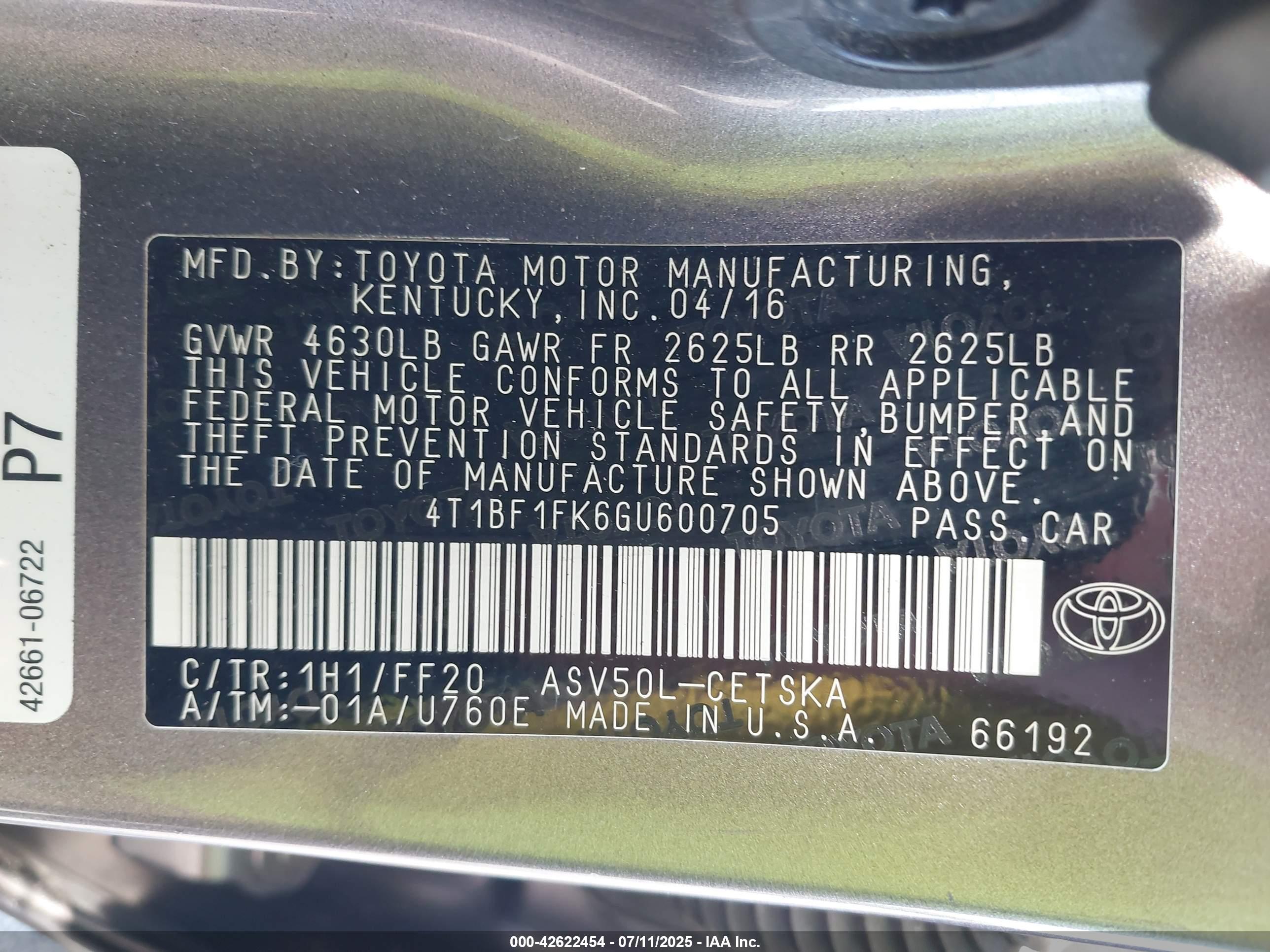 TOYOTA CAMRY image 9