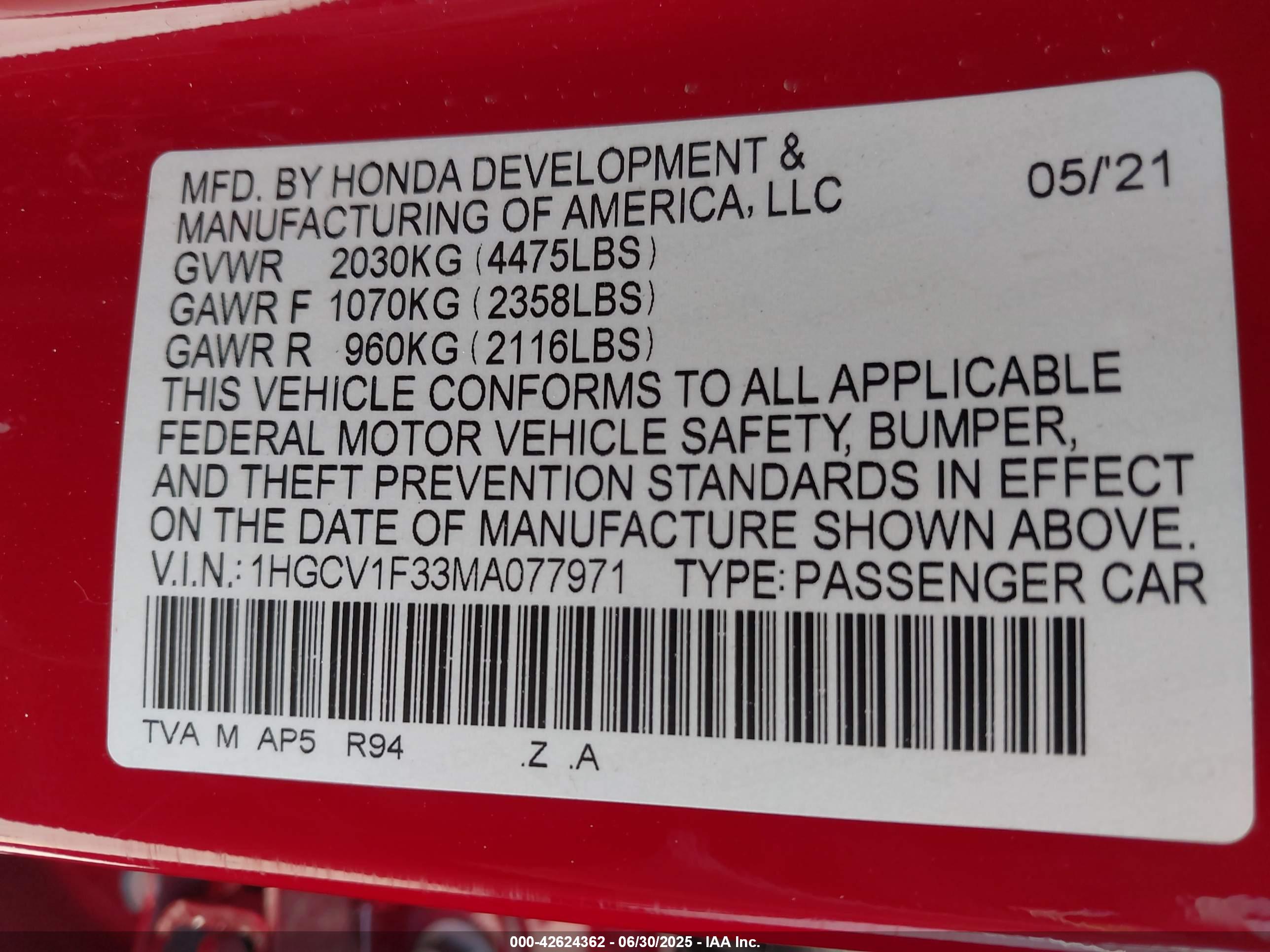 HONDA ACCORD image 9