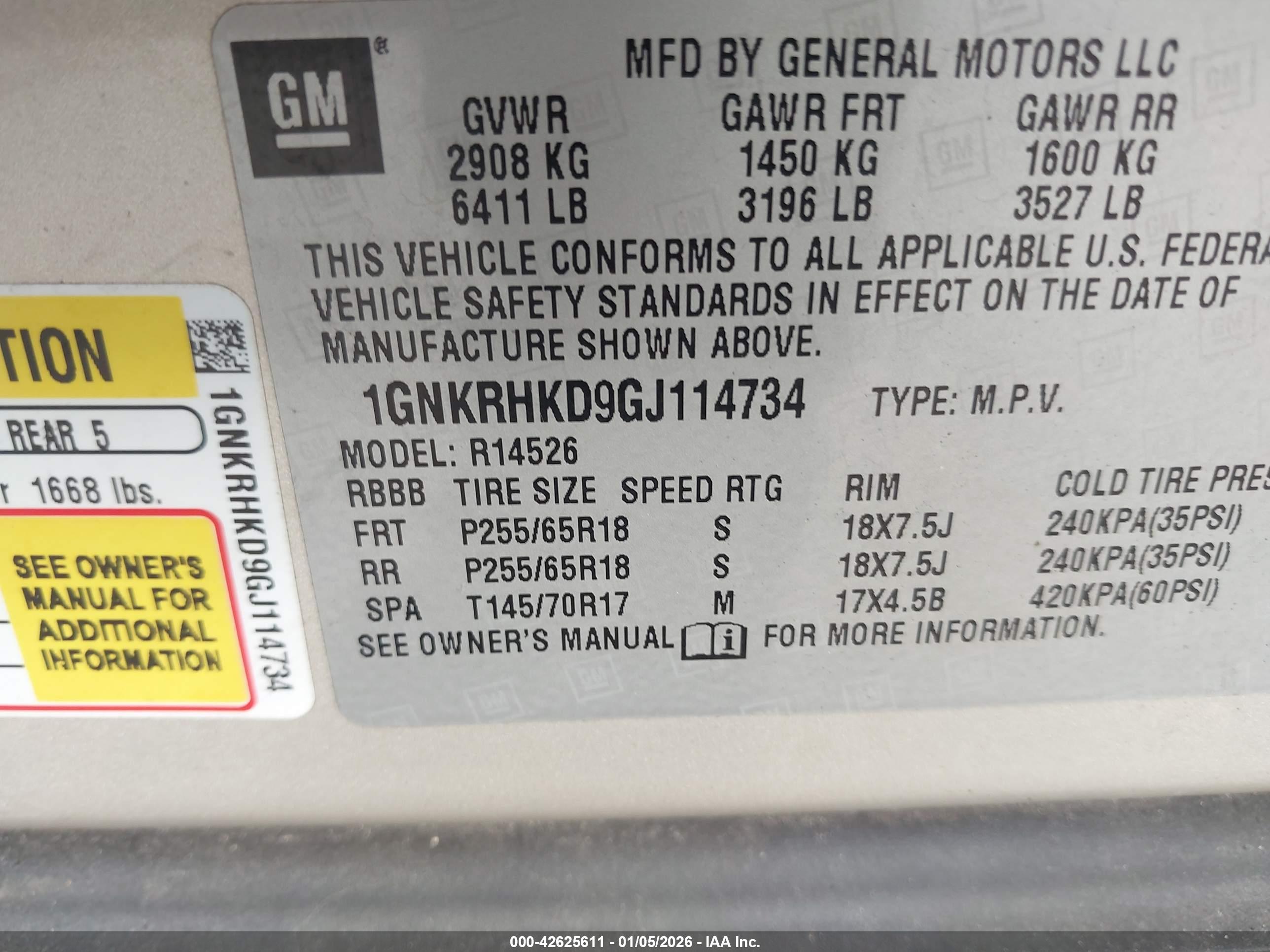 CHEVROLET TRAVERSE image 9