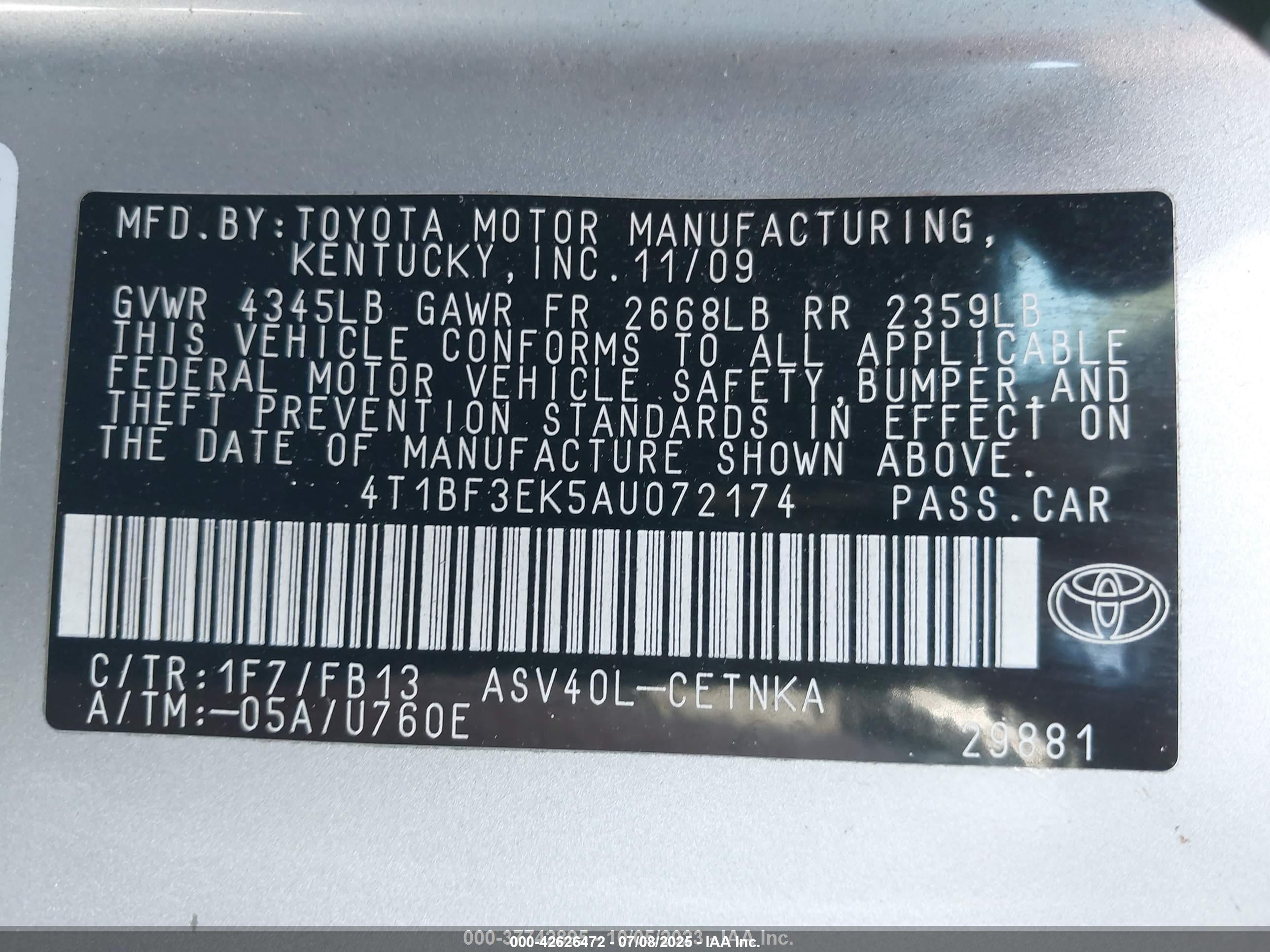 TOYOTA CAMRY image 9