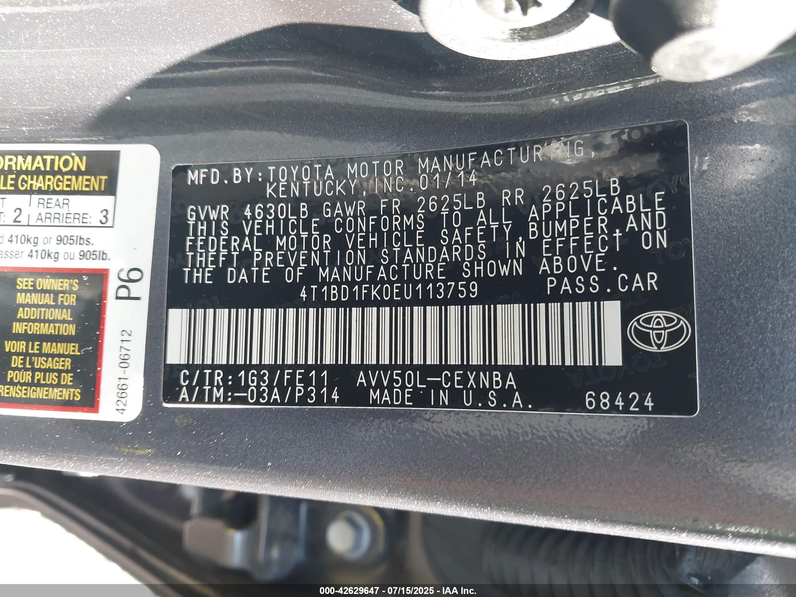 TOYOTA CAMRY image 9