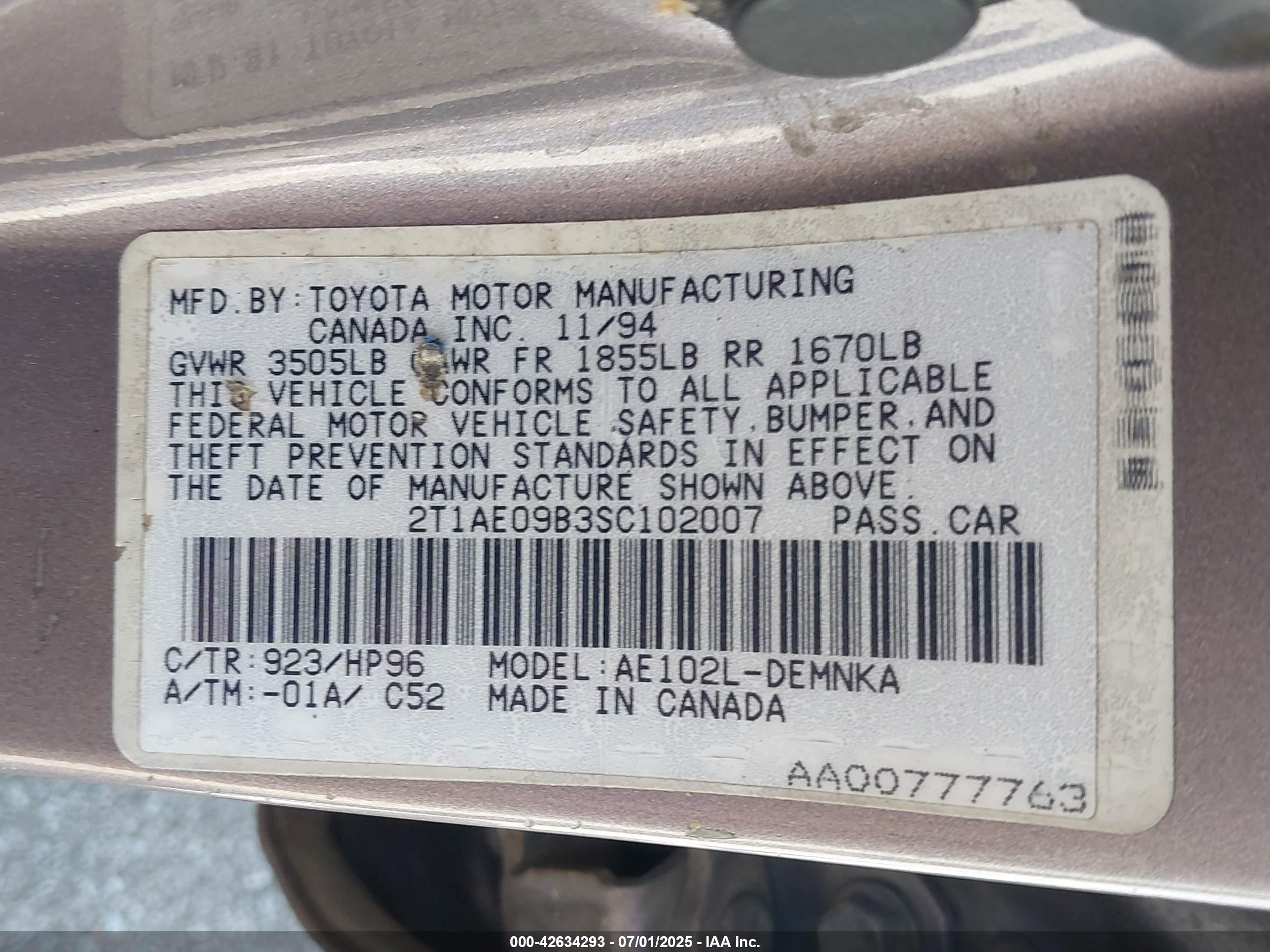 TOYOTA COROLLA image 9