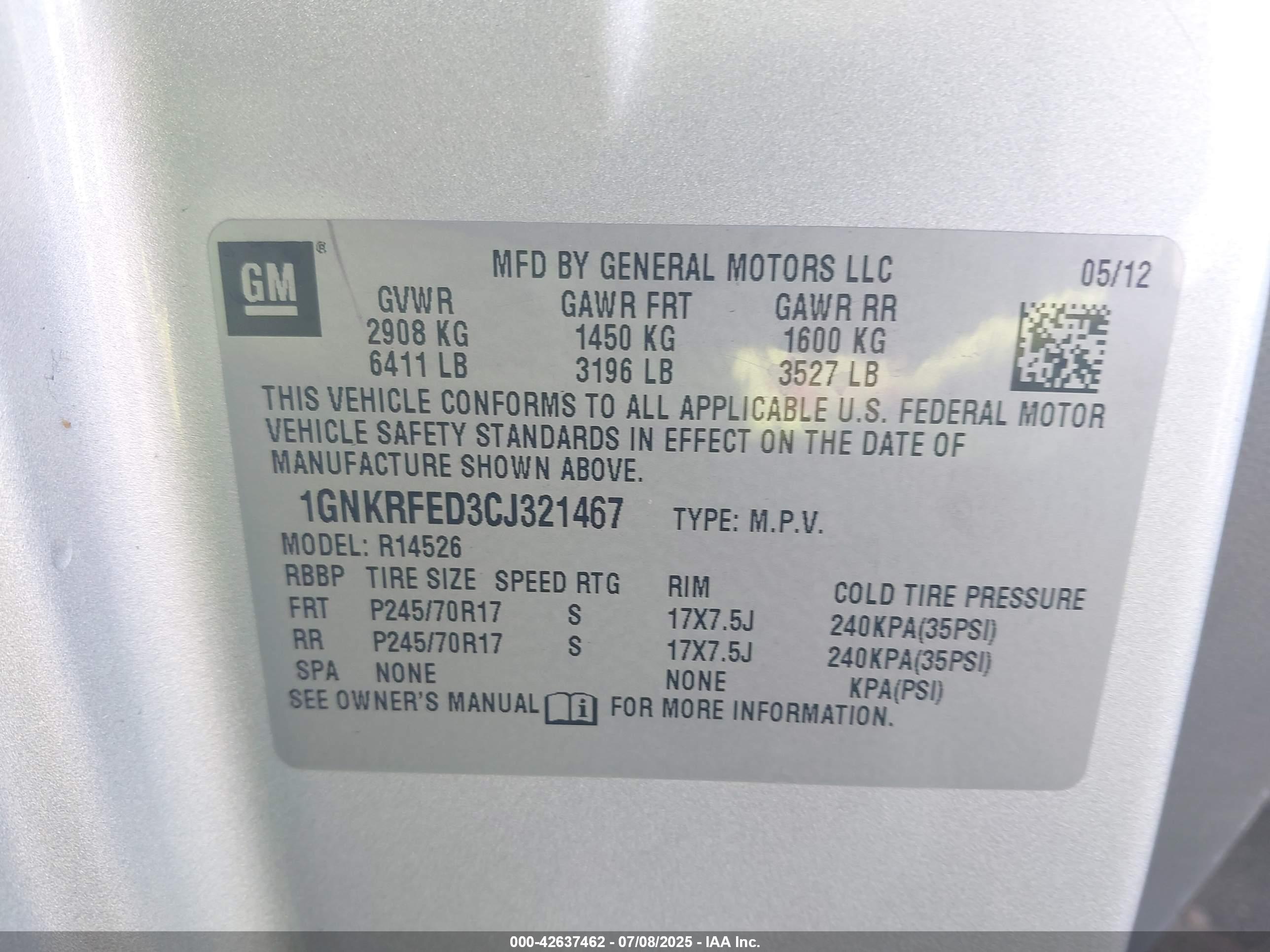 CHEVROLET TRAVERSE image 9