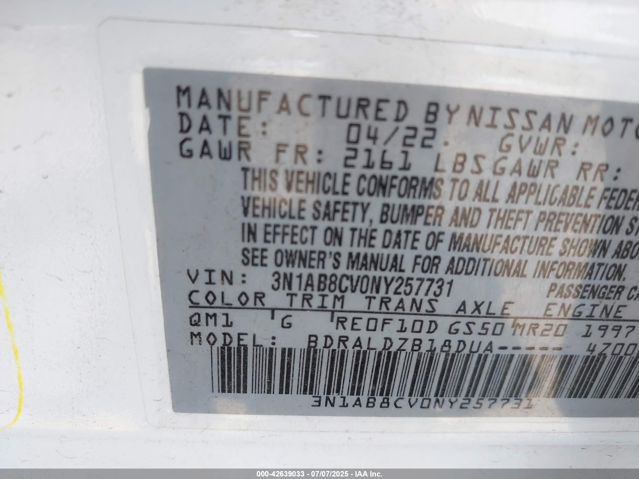 NISSAN SENTRA image 9