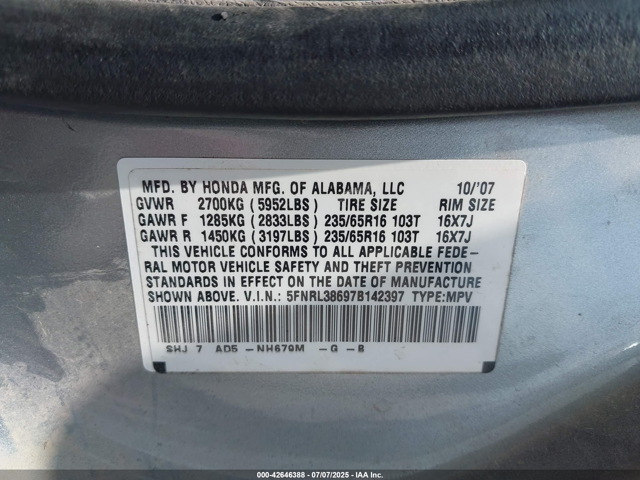 HONDA ODYSSEY image 9