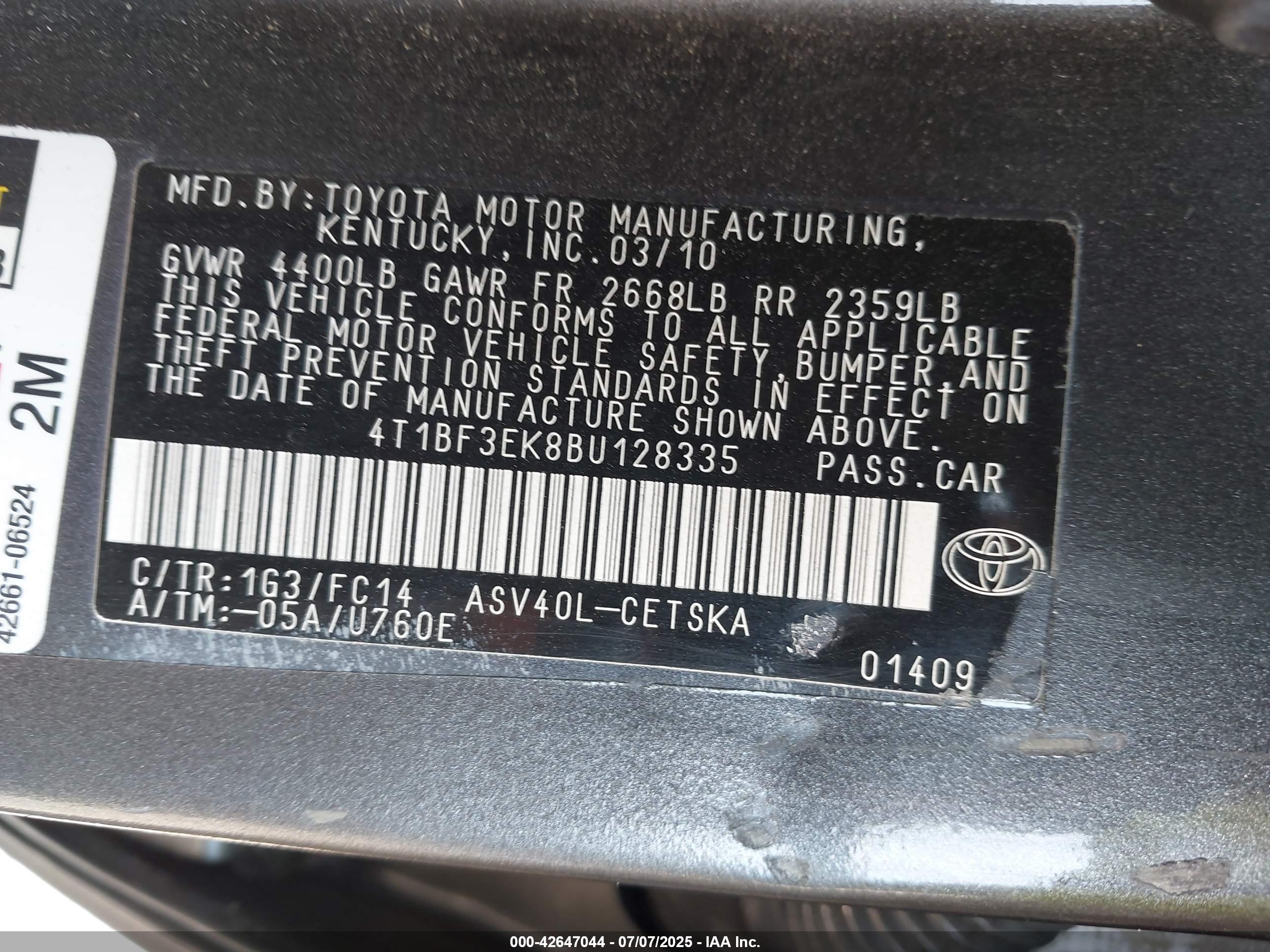 TOYOTA CAMRY image 9
