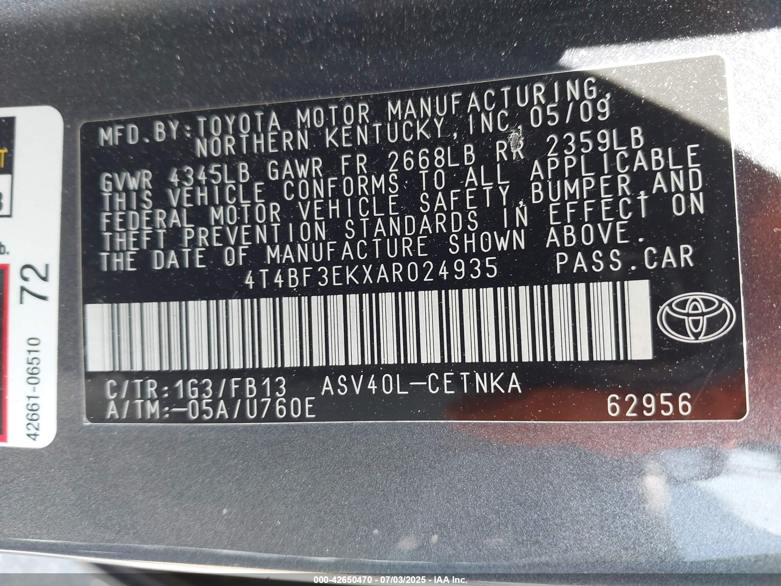 TOYOTA CAMRY image 9
