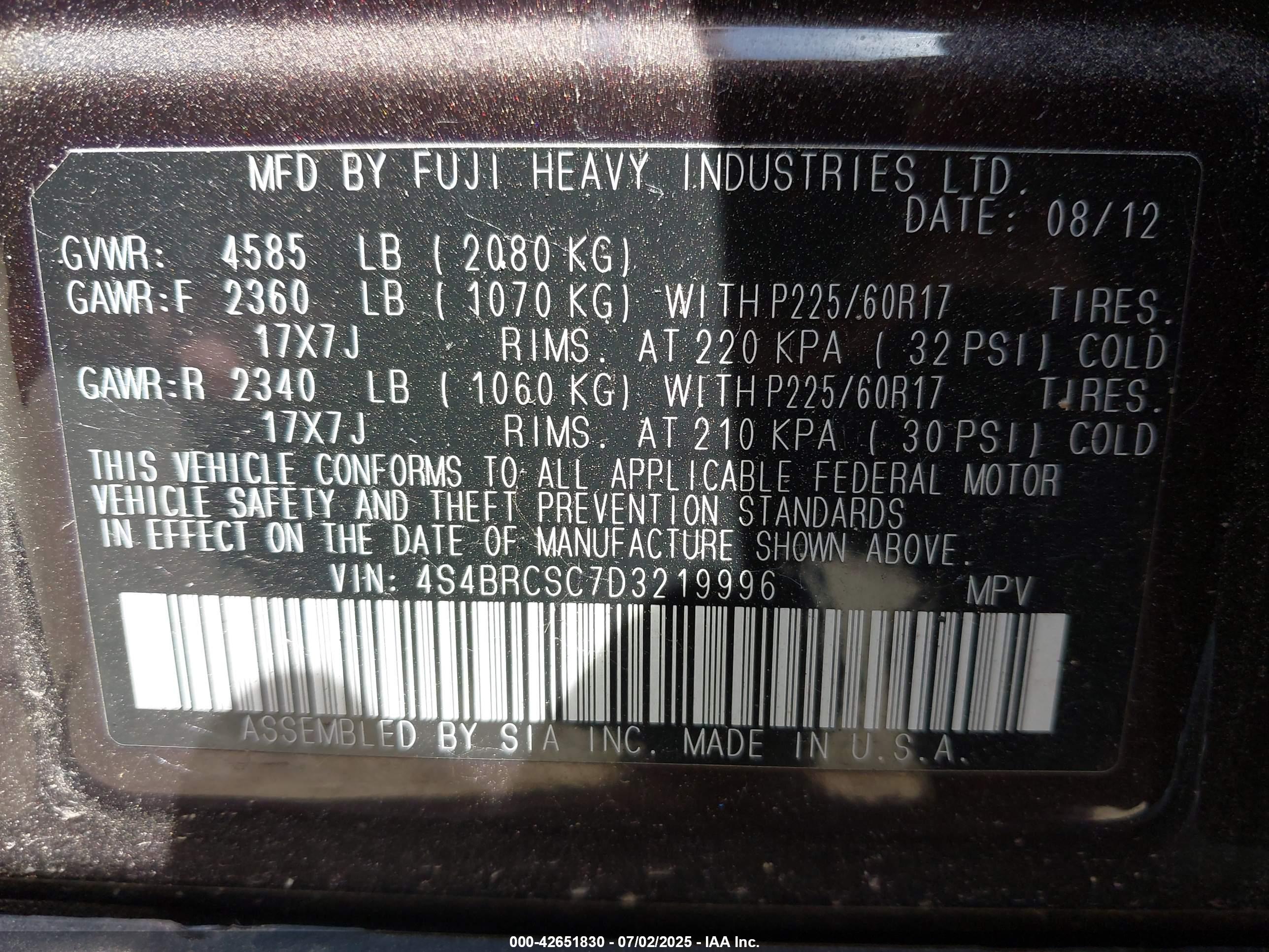 SUBARU OUTBACK image 9