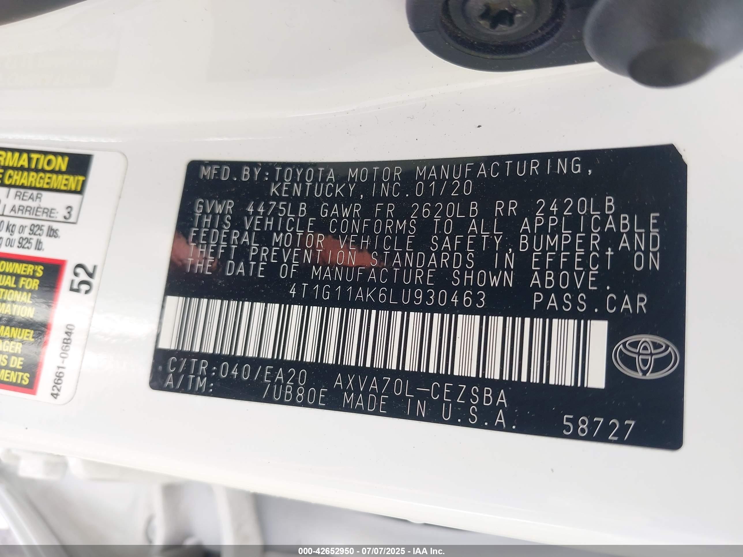 TOYOTA CAMRY image 9