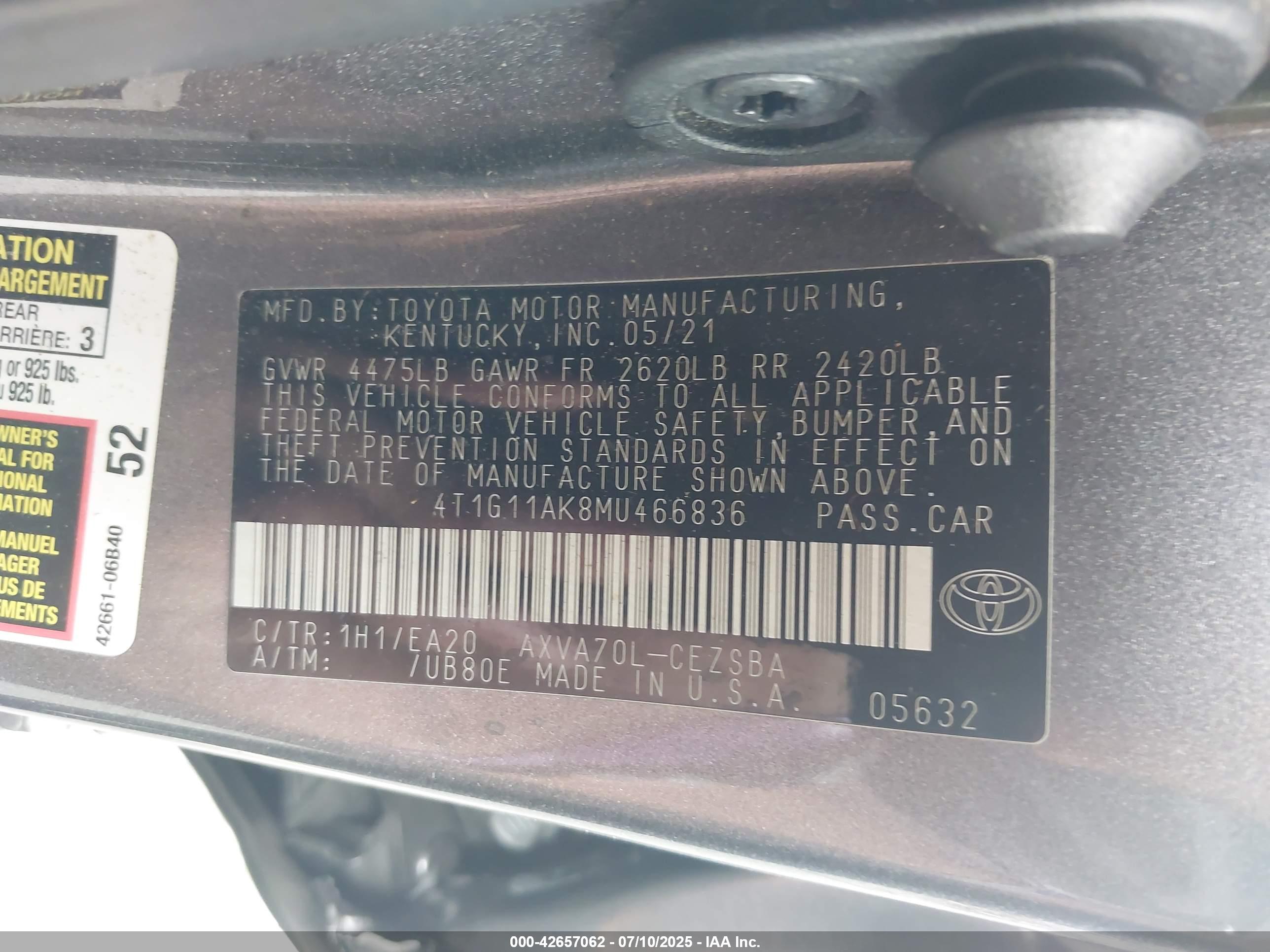 TOYOTA CAMRY image 9