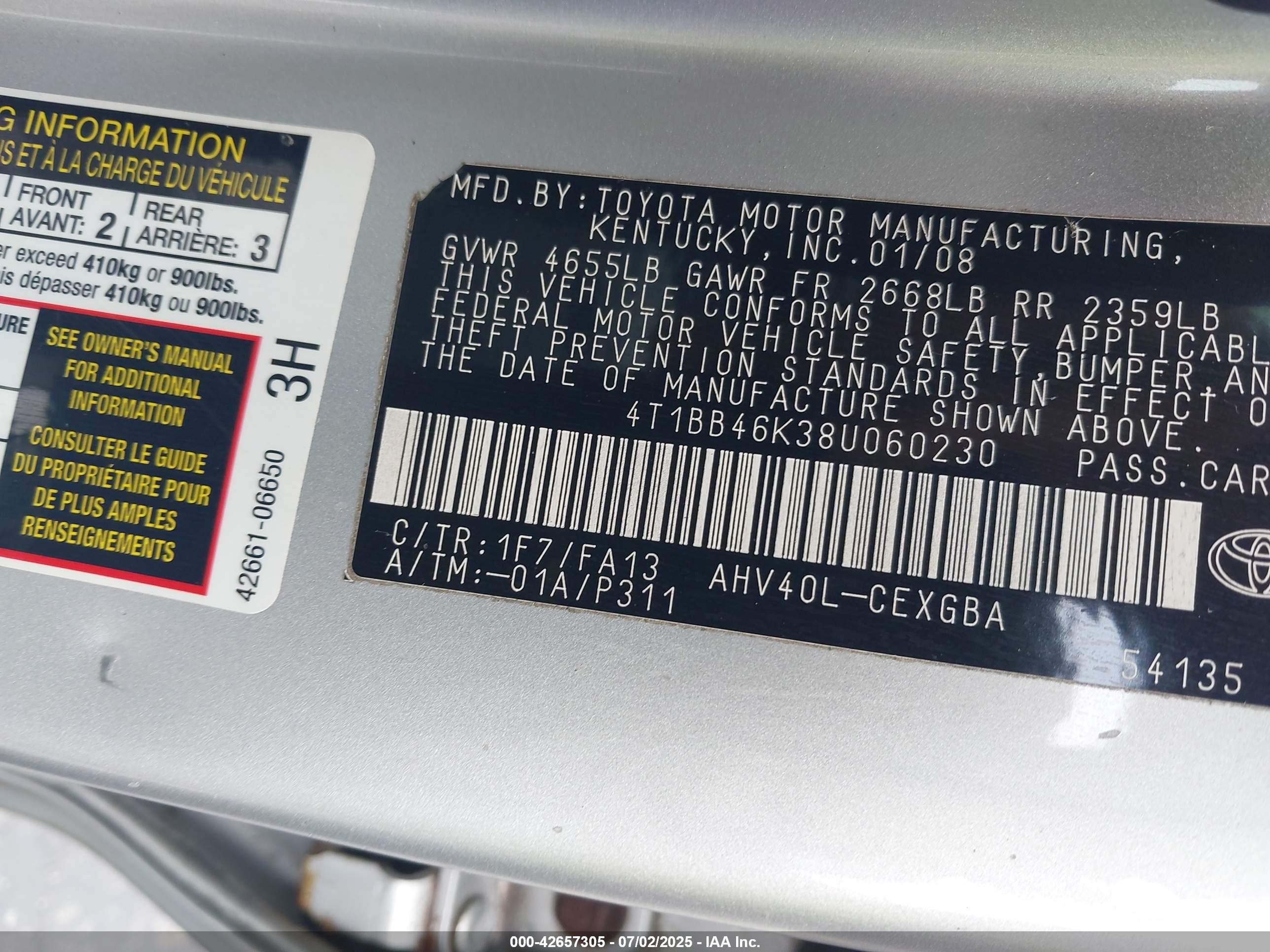 TOYOTA CAMRY image 9
