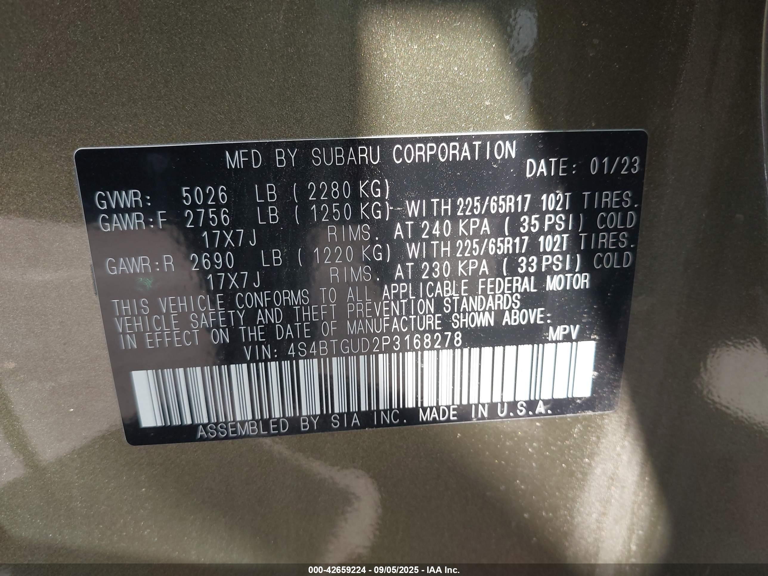 SUBARU OUTBACK image 9