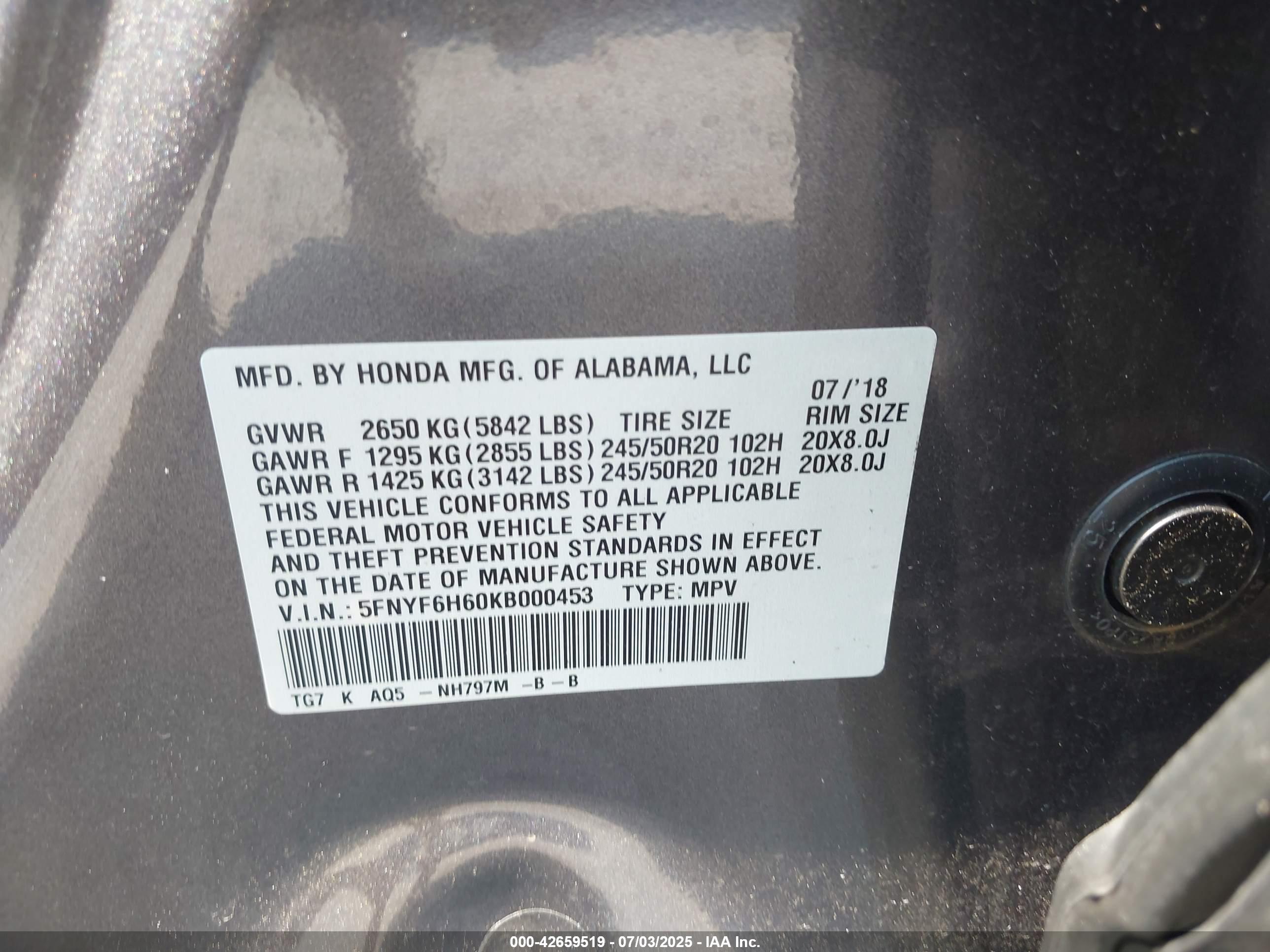 HONDA PILOT image 9