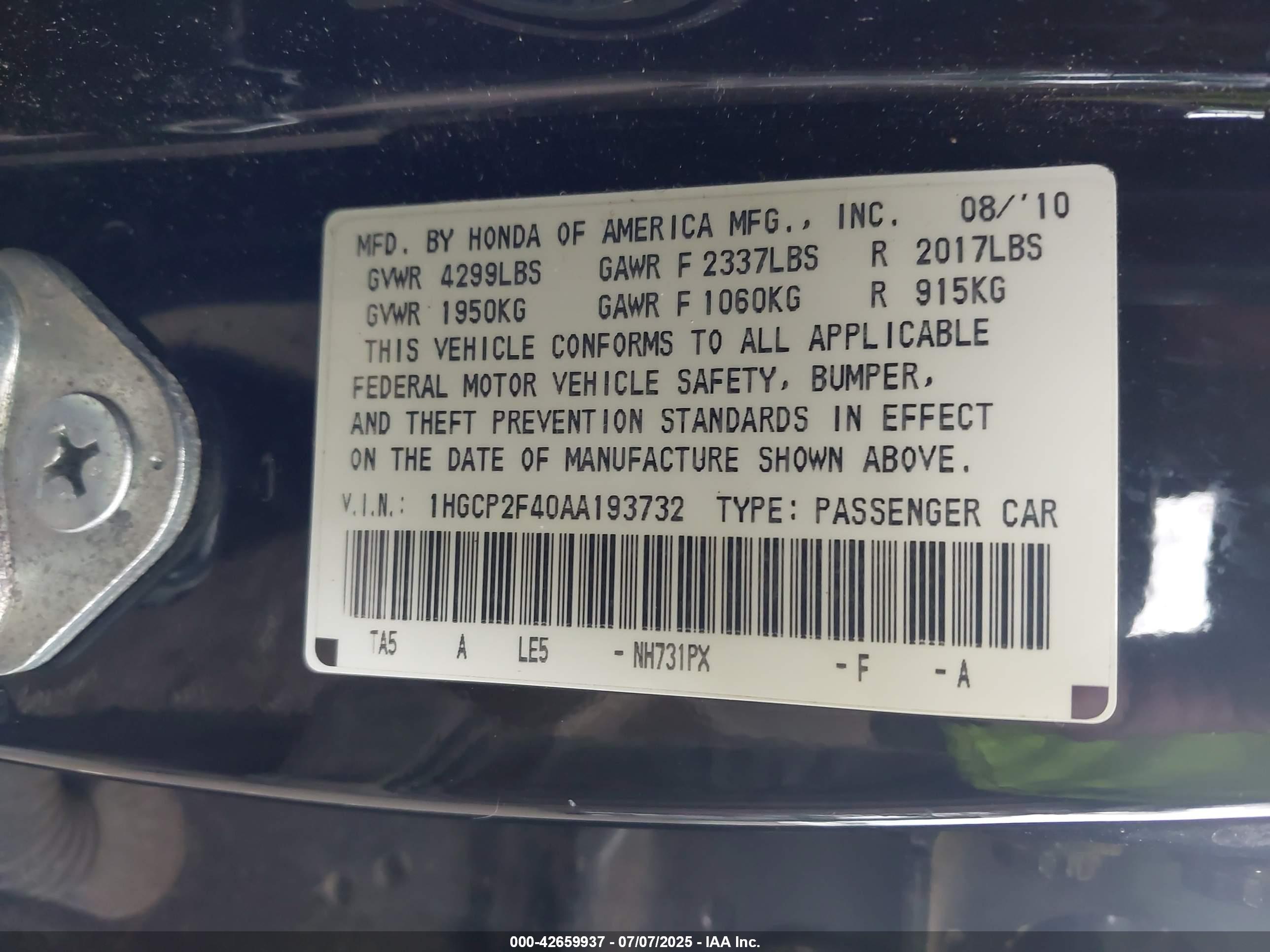 HONDA ACCORD image 9