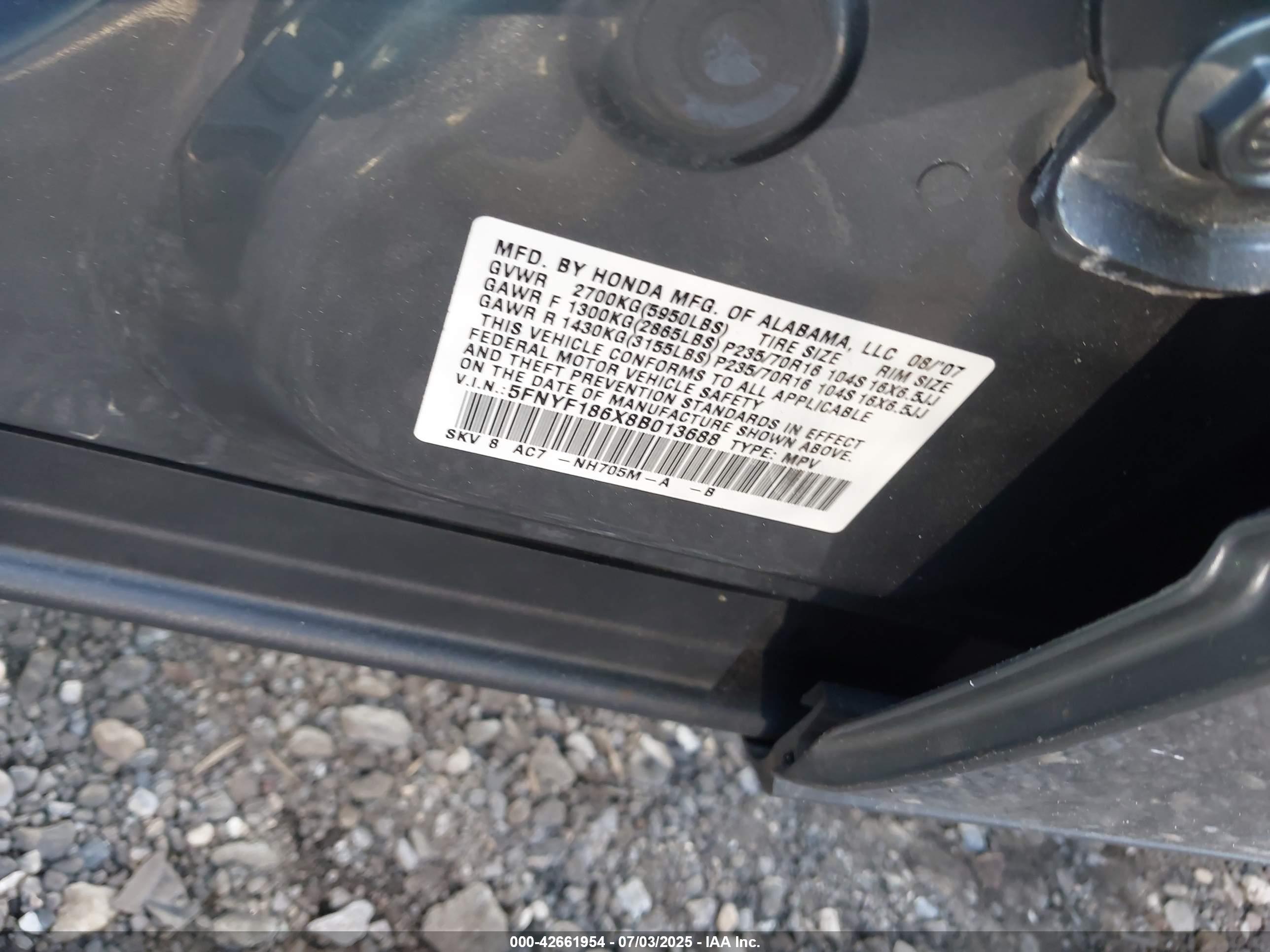 HONDA PILOT image 9