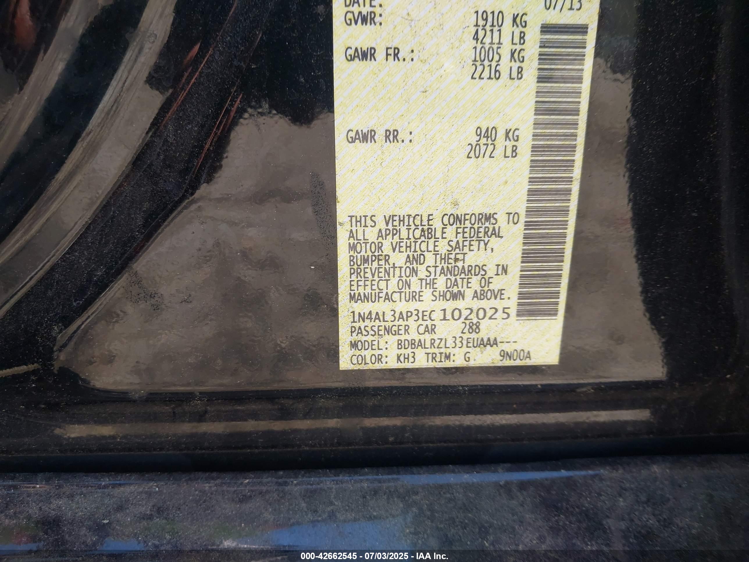 NISSAN ALTIMA image 9
