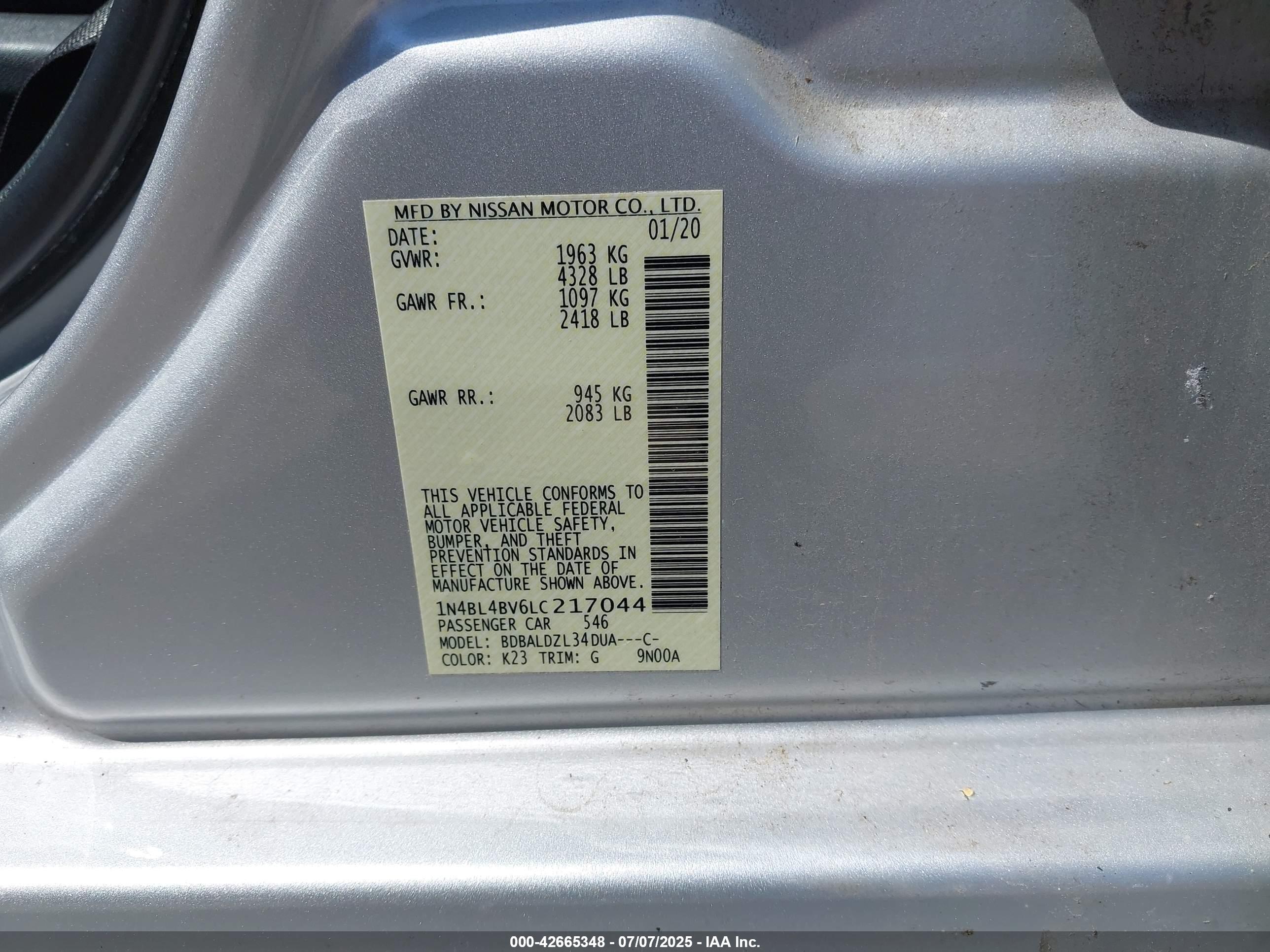 NISSAN ALTIMA image 9
