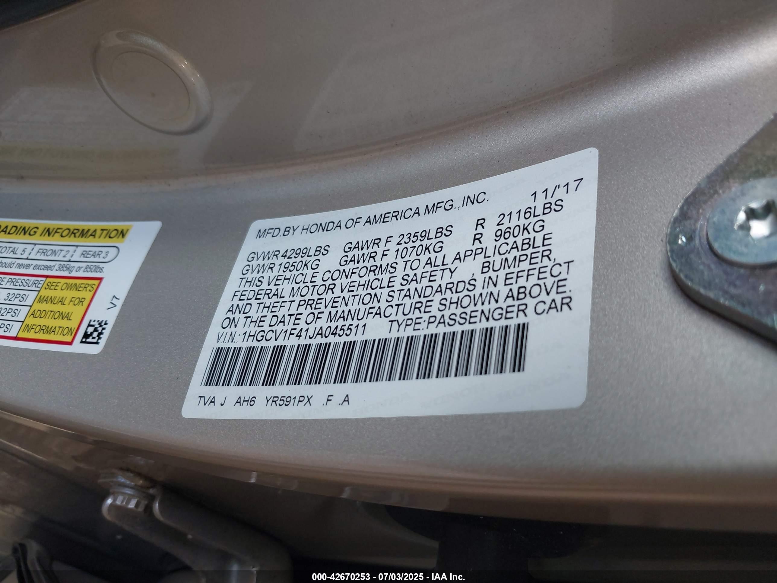 HONDA ACCORD image 9