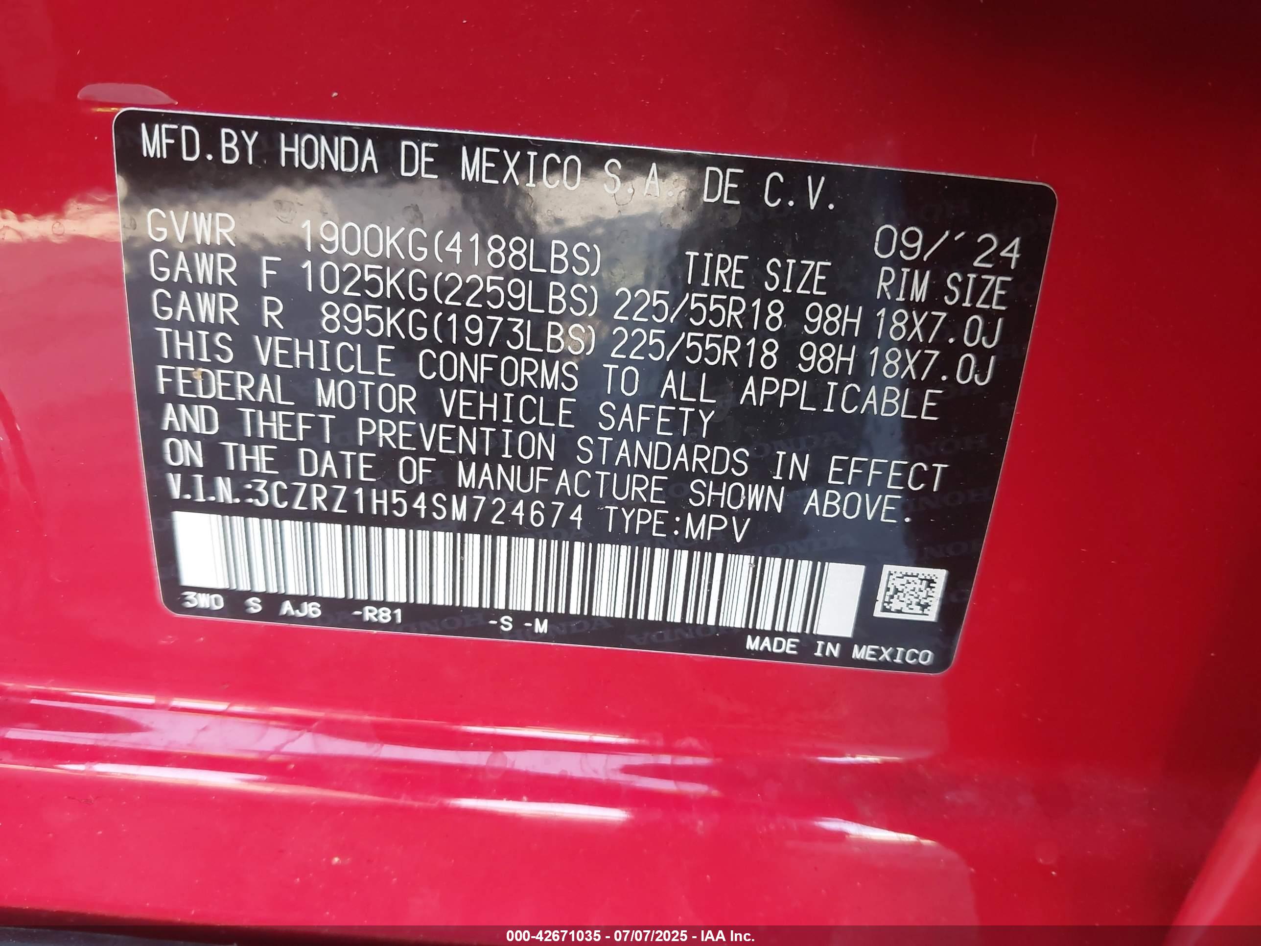 HONDA HR-V image 9