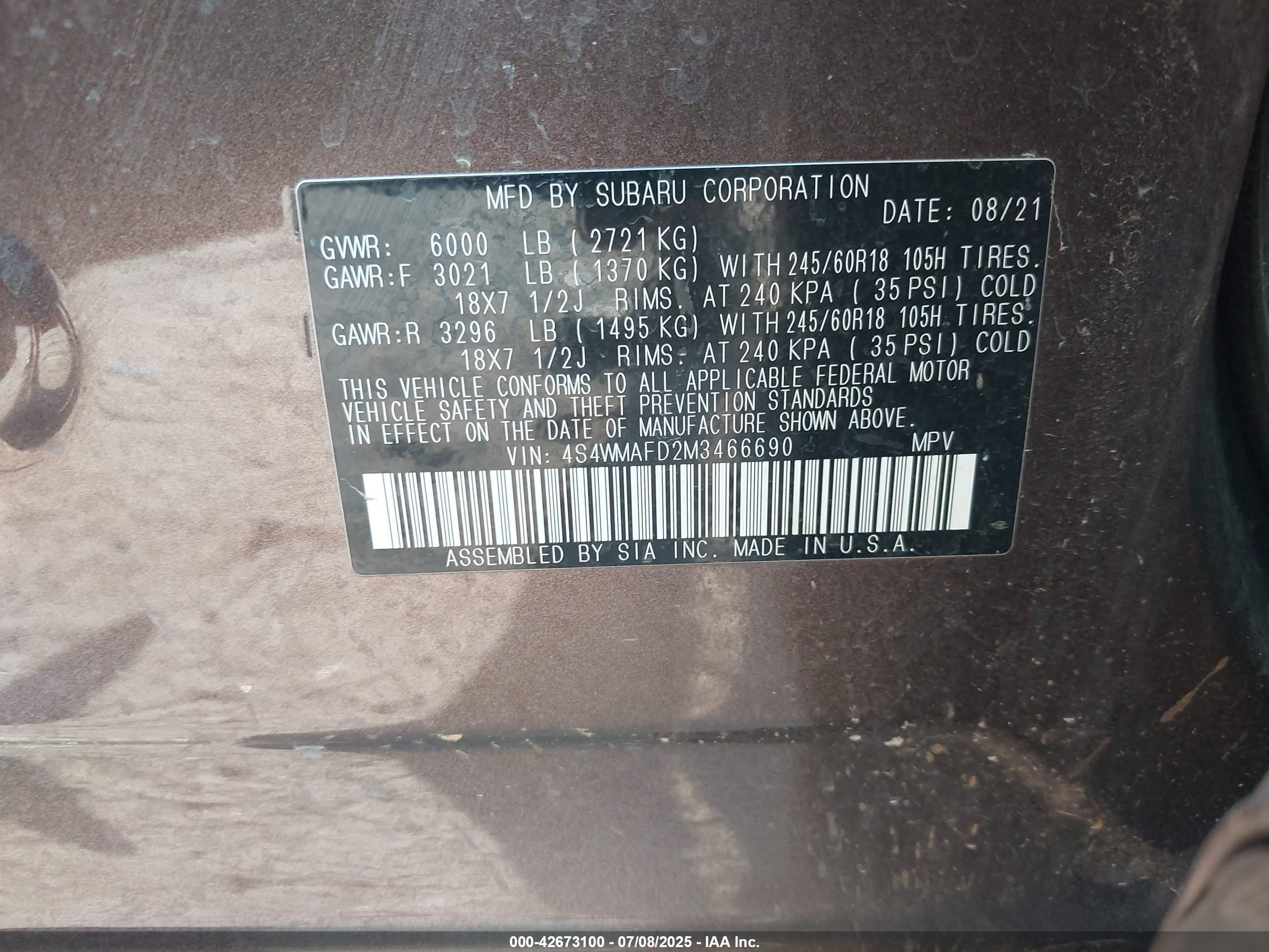 SUBARU ASCENT image 9